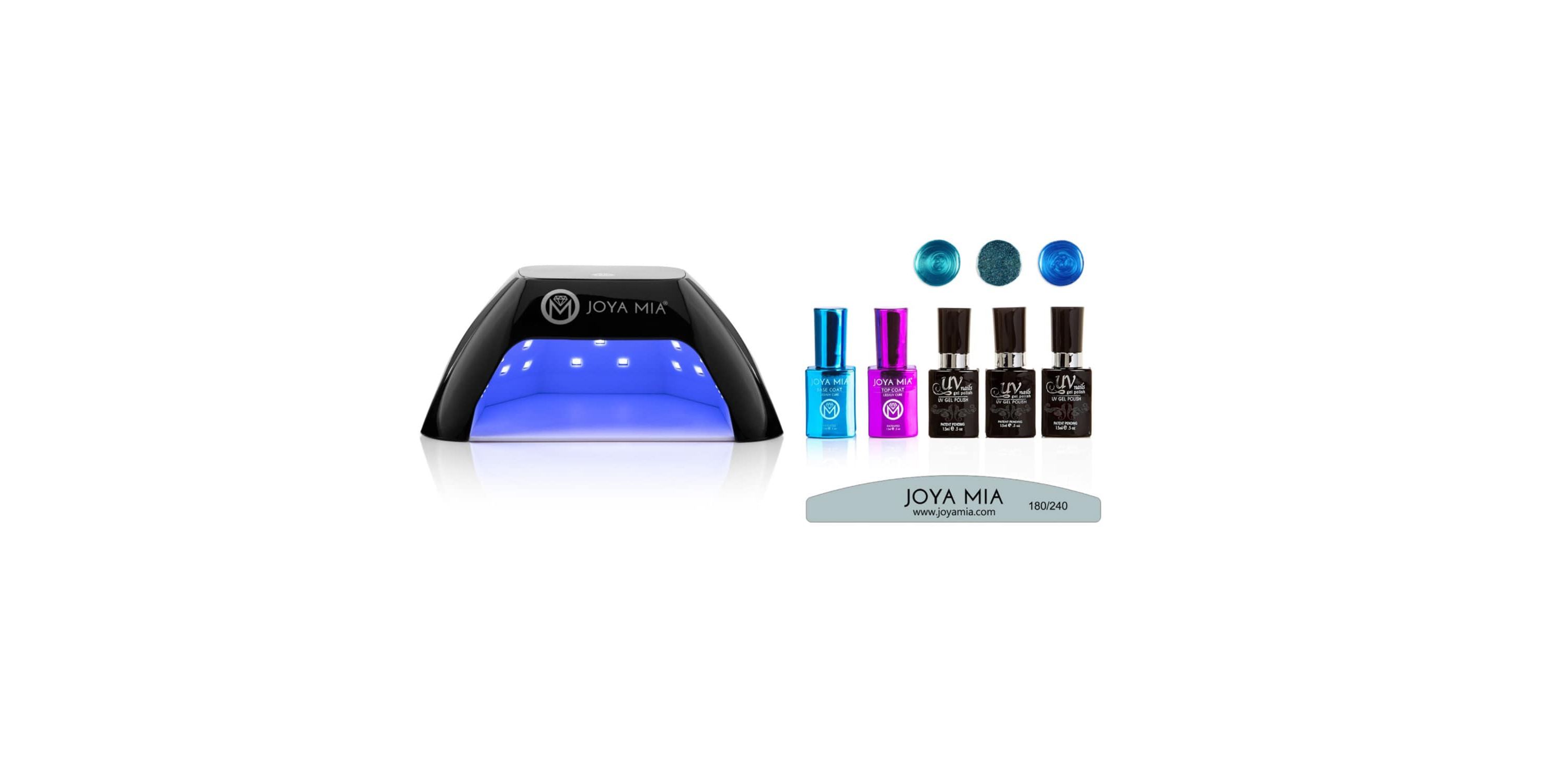 Gel Polish Starter 7-Piece Kit with LED Lamp and 3 Colors - GL21, G74, G73