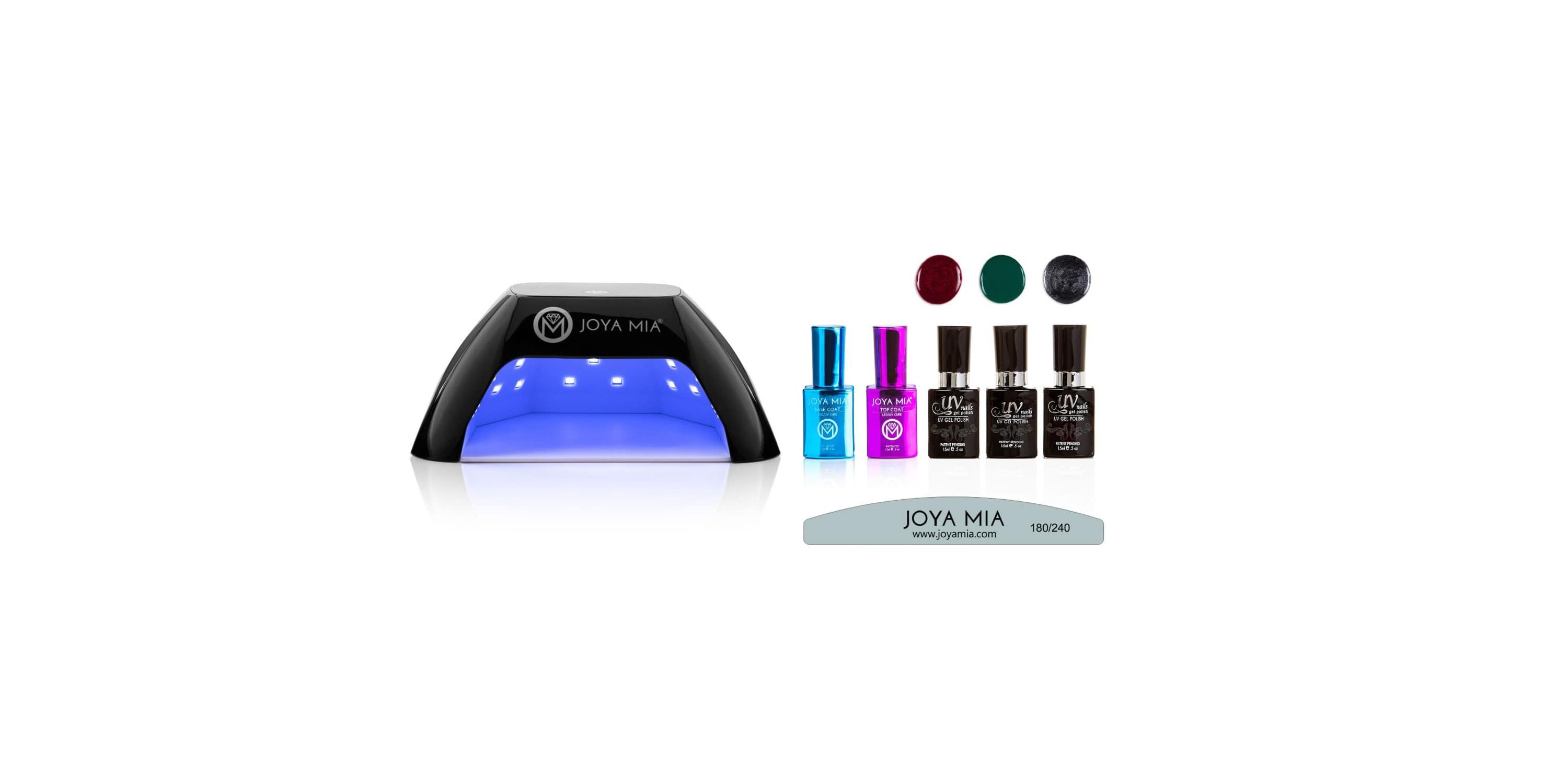 Gel Polish Starter 7-Piece Kit with LED Lamp and 3 Colors - GL18, GL1, G70