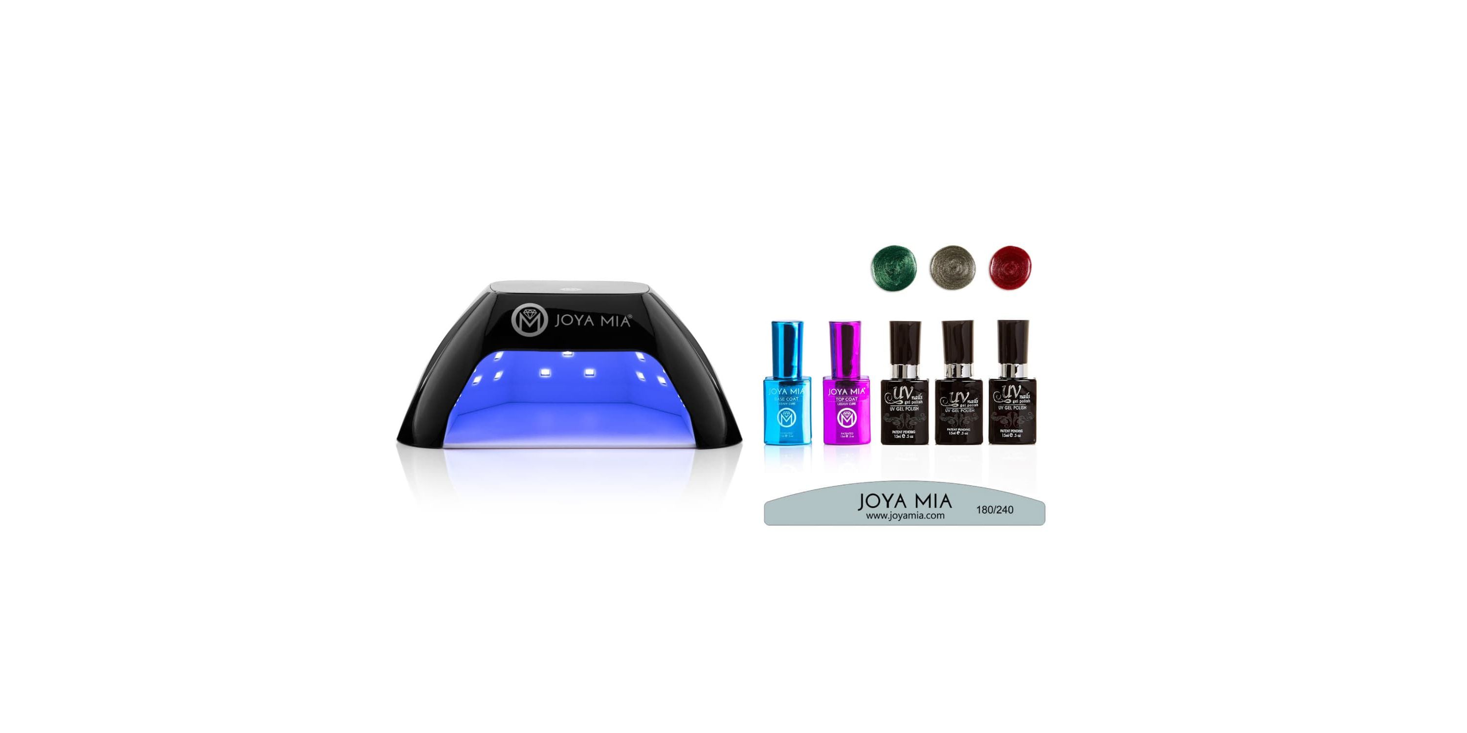 Gel Polish Starter 7-Piece Kit with LED Lamp and 3 Colors - GL9, G11, GL6