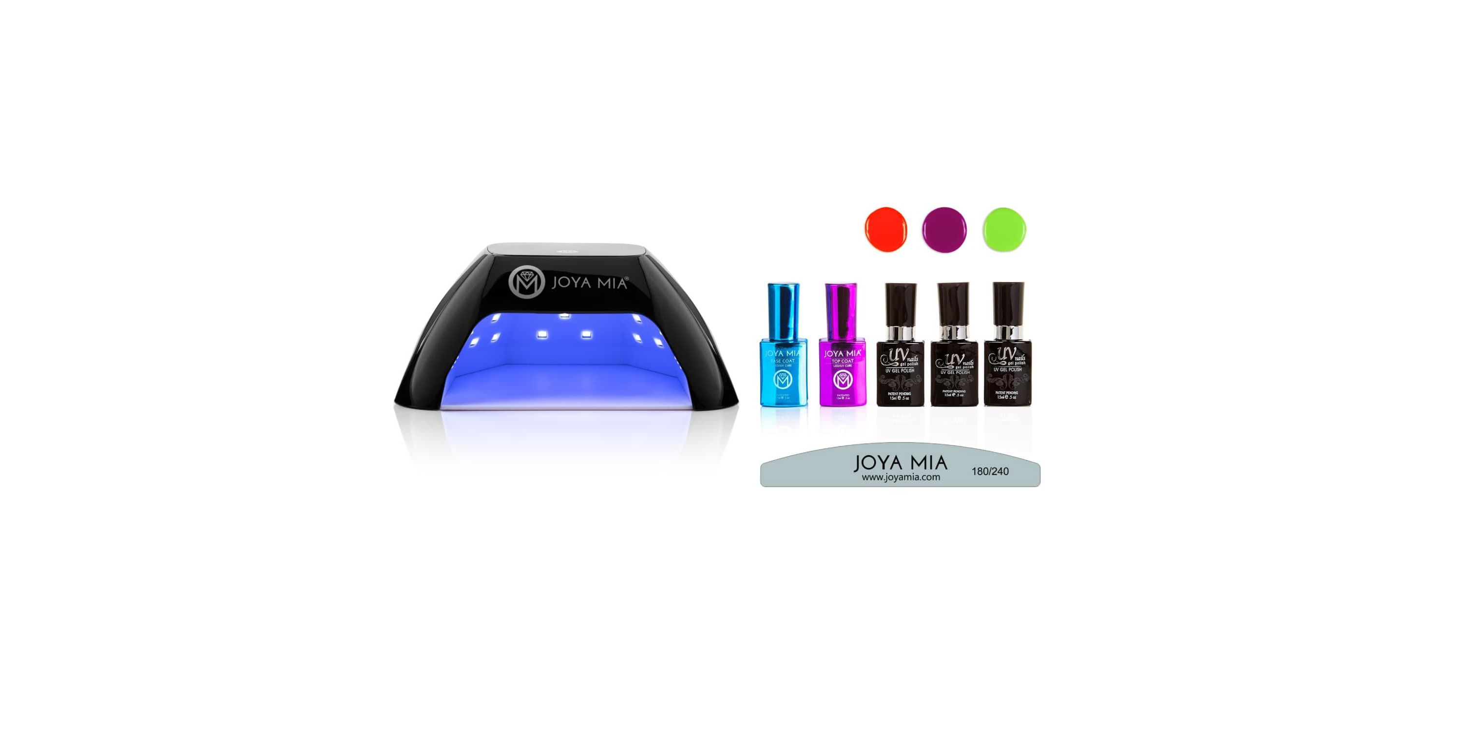Gel Polish Starter 7-Piece Kit with LED Lamp and 3 Colors - G84, NE6, NE11