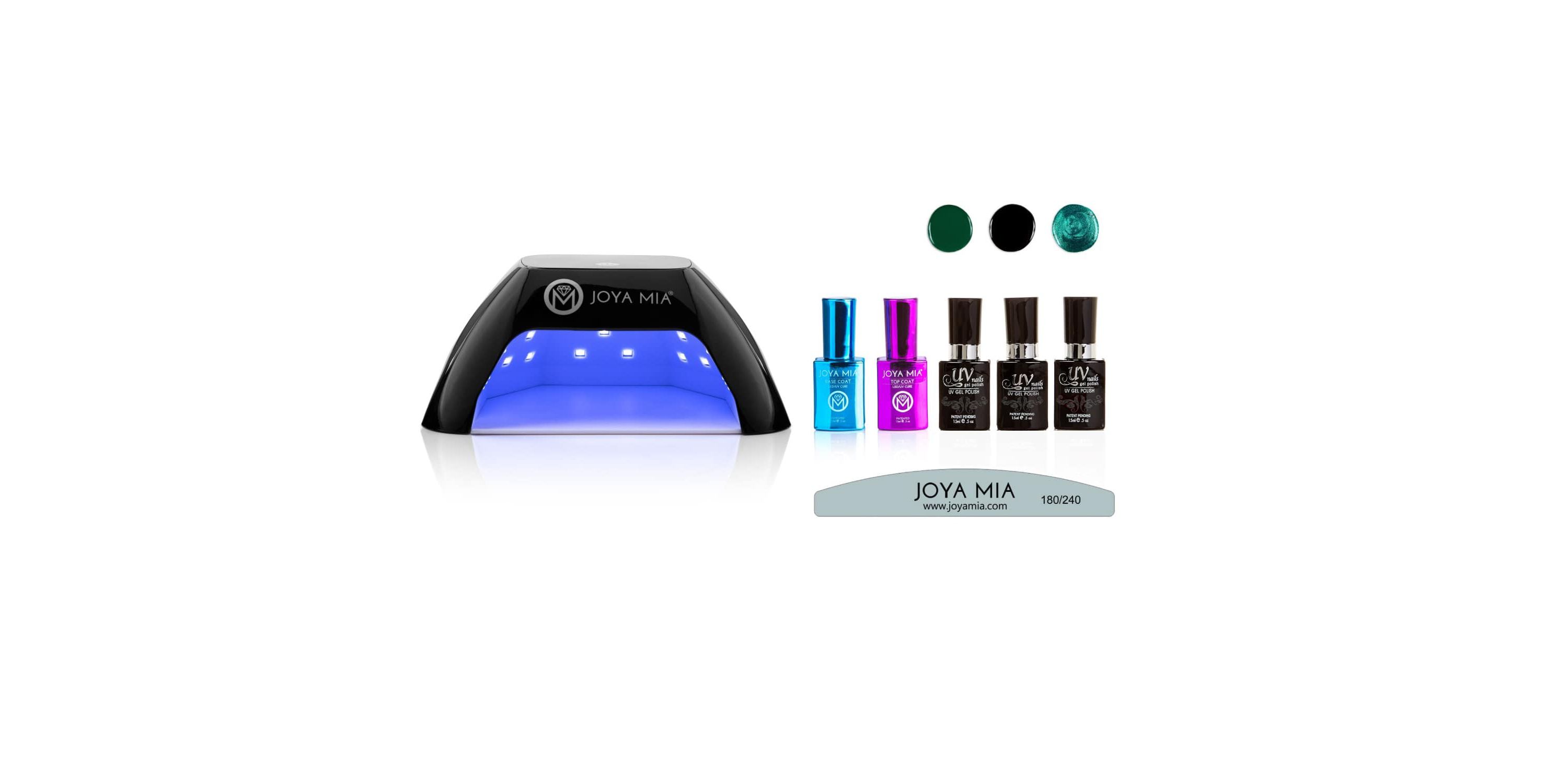 Gel Polish Starter 7-Piece Kit with LED Lamp and 3 Colors - G71, GL17, G72