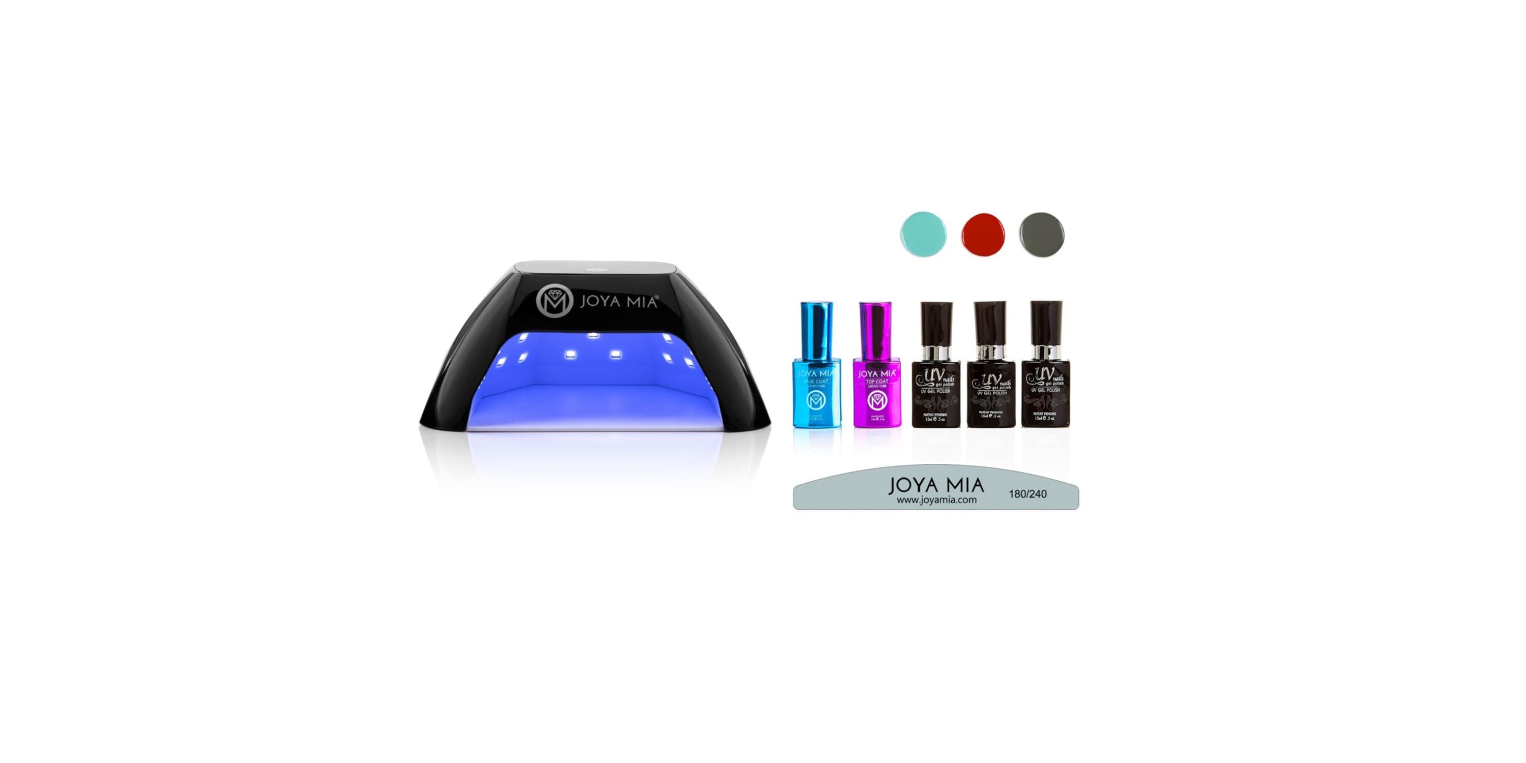 Gel Polish Starter 7-Piece Kit with LED Lamp and 3 Colors - G68, G7, G62