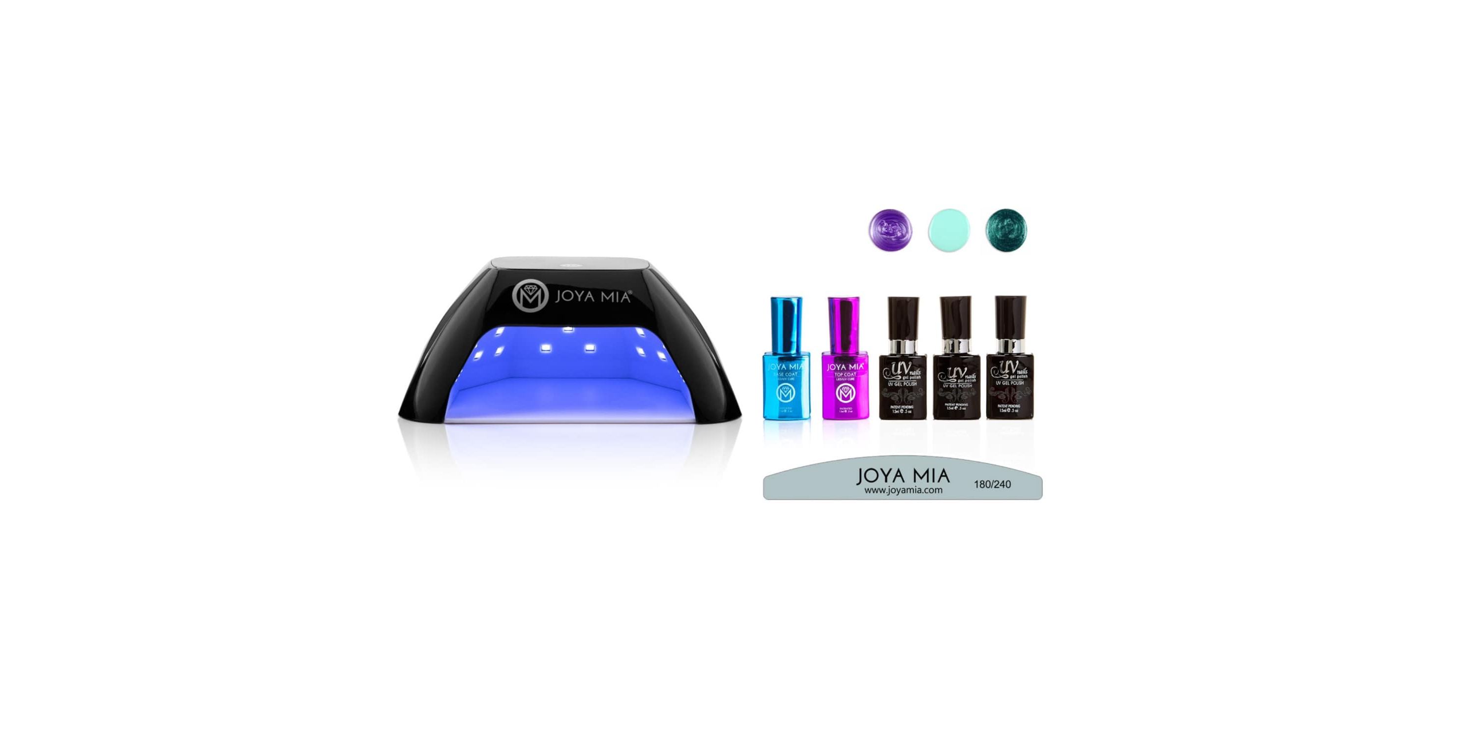 Gel Polish Starter 7-Piece Kit with LED Lamp and 3 Colors - G65, GL5, G75