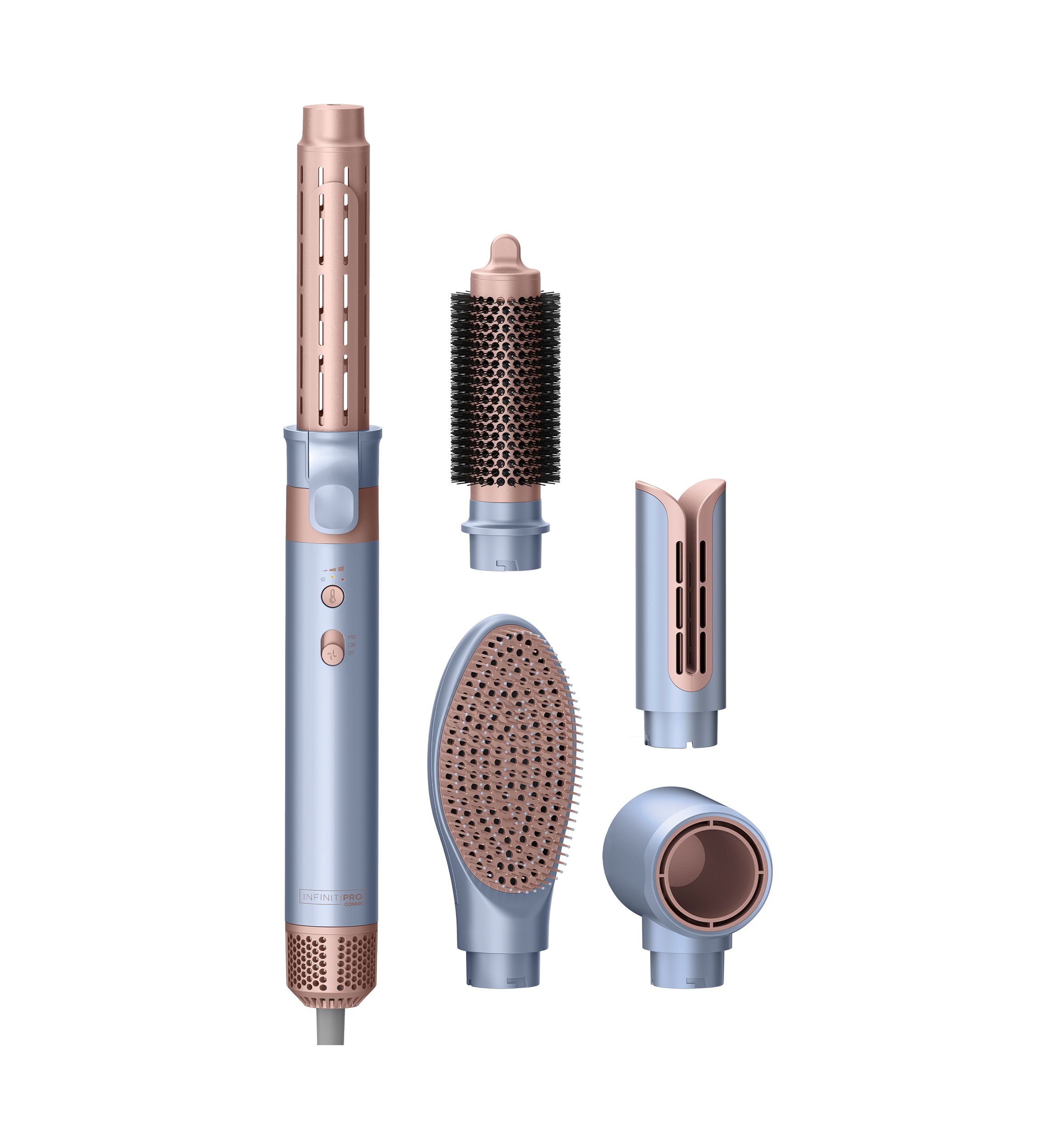 InfinitiPRO DigitalAIRE Wet-to-Dry Styling Wand with Multiple Attachments & Storage Bag