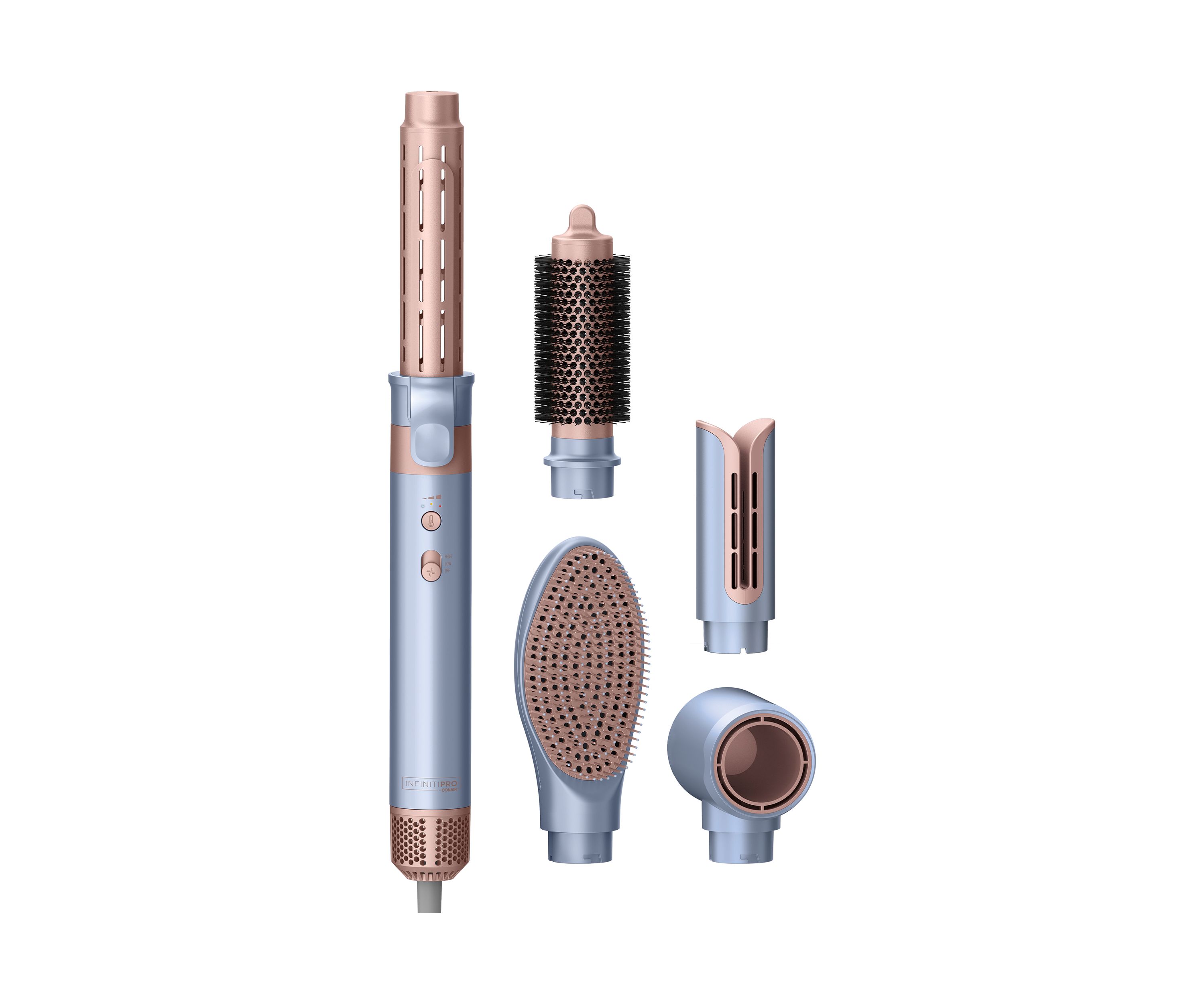 InfinitiPRO DigitalAIRE Wet-to-Dry Styling Wand with Multiple Attachments & Storage Bag