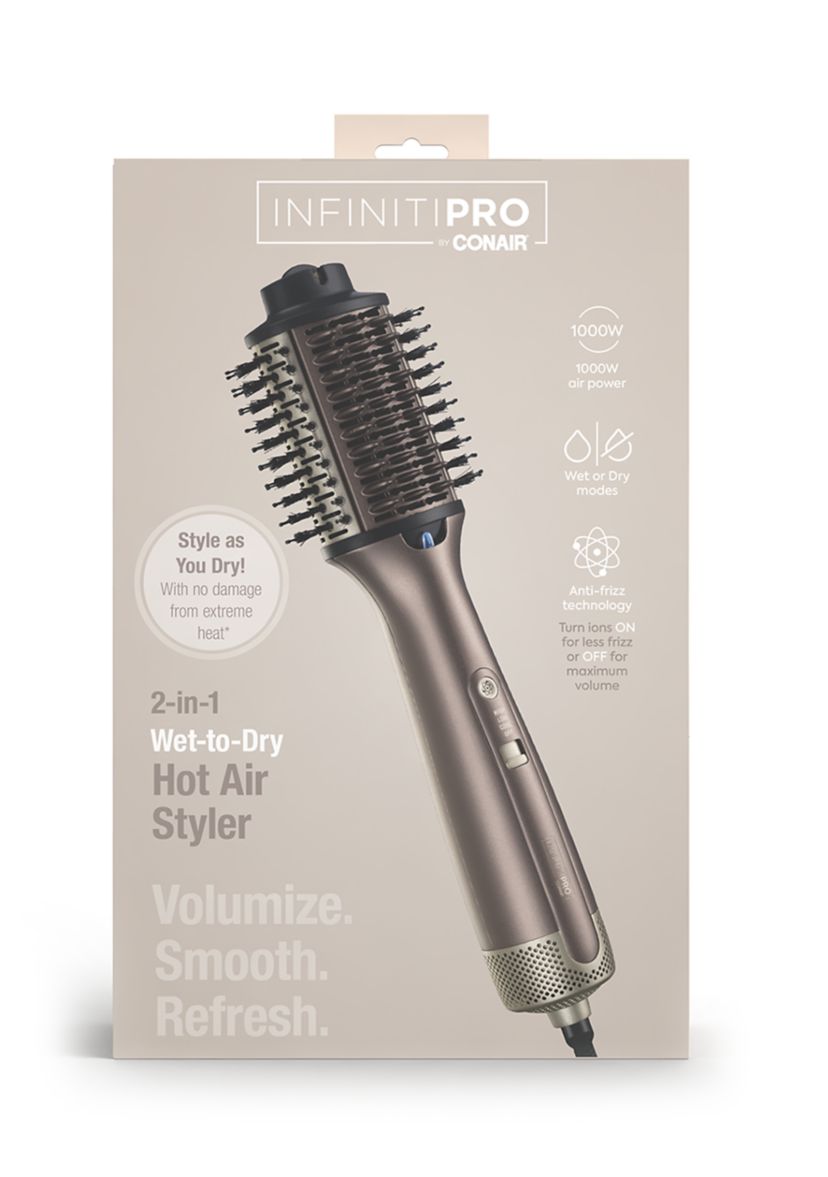 InfinitiPRO 2-in-1 Wet-to-Dry Hot Air Styler