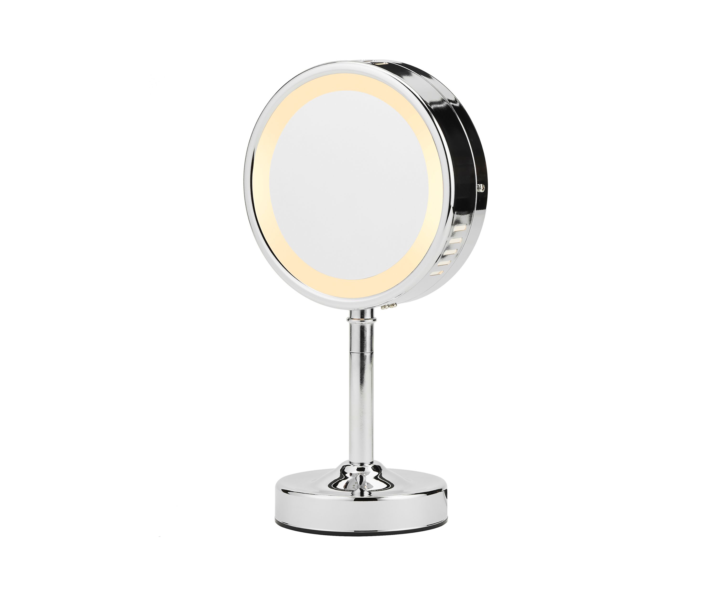 Double-Sided Incandescent Lighted Vanity Makeup Mirror, 1x/5x Magnification