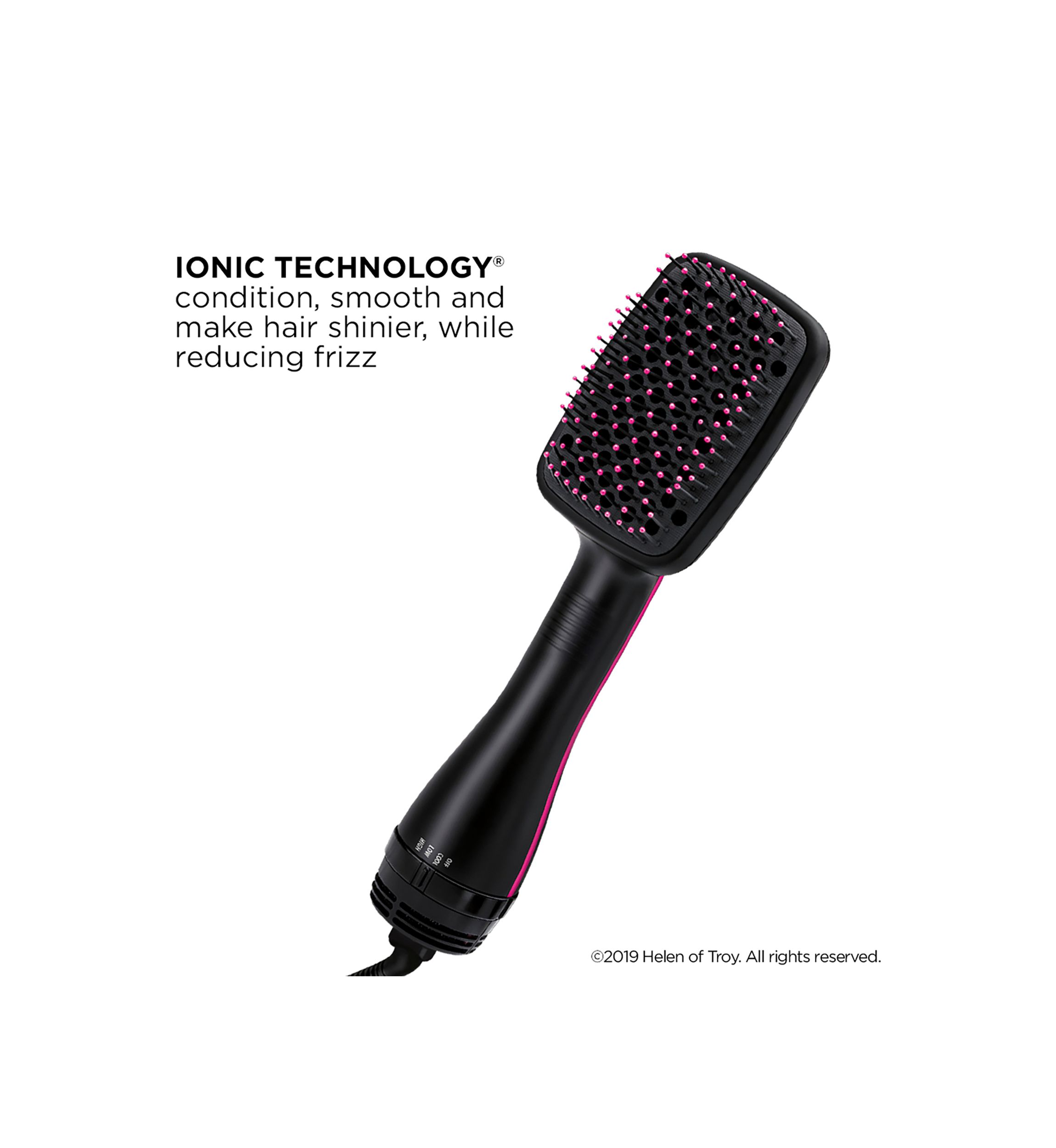 One-Step Hair Dryer & Styler, Black 