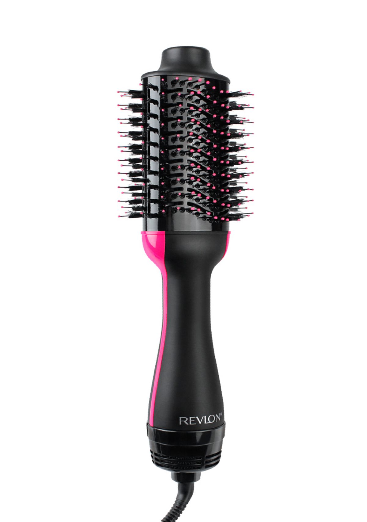 One-Step Hair Dryer & Volumizer Hot Air Brush, Black/Pink
