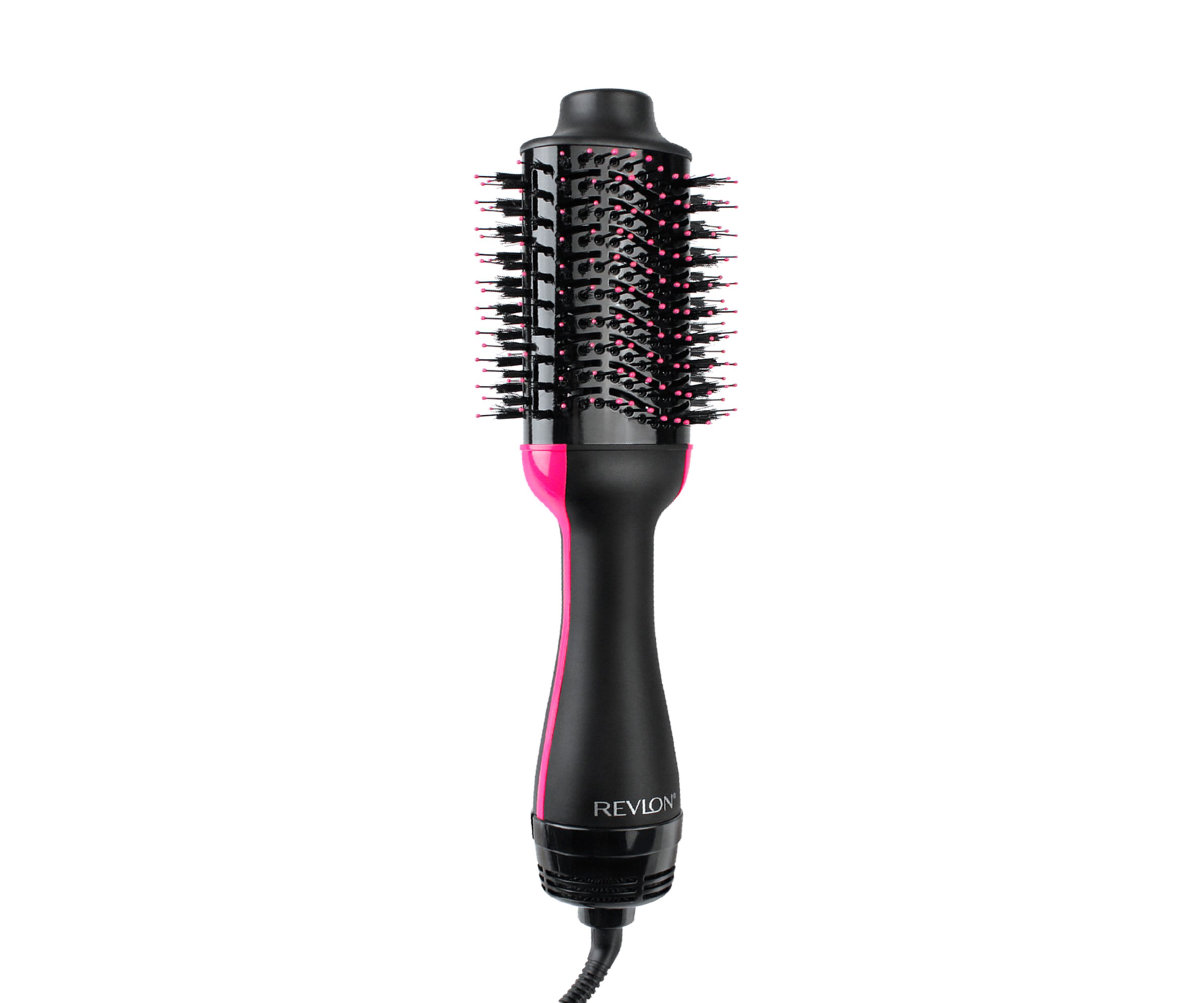 One-Step Hair Dryer & Volumizer Hot Air Brush, Black/Pink