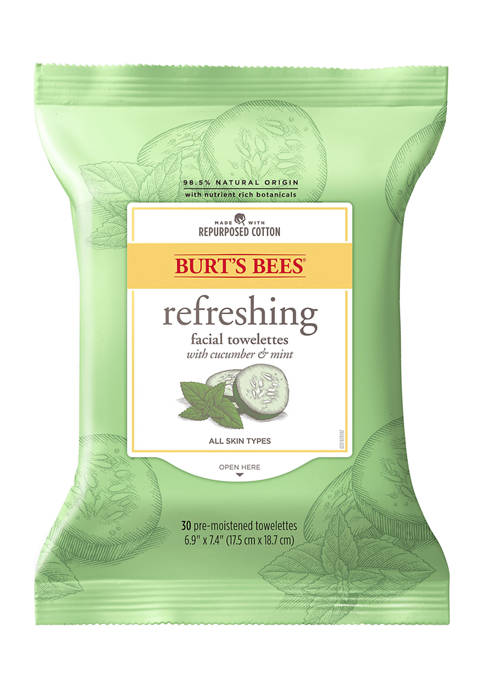 Burt's Bees Facial Cleansing Towelettes, Cucumber &amp; Sage