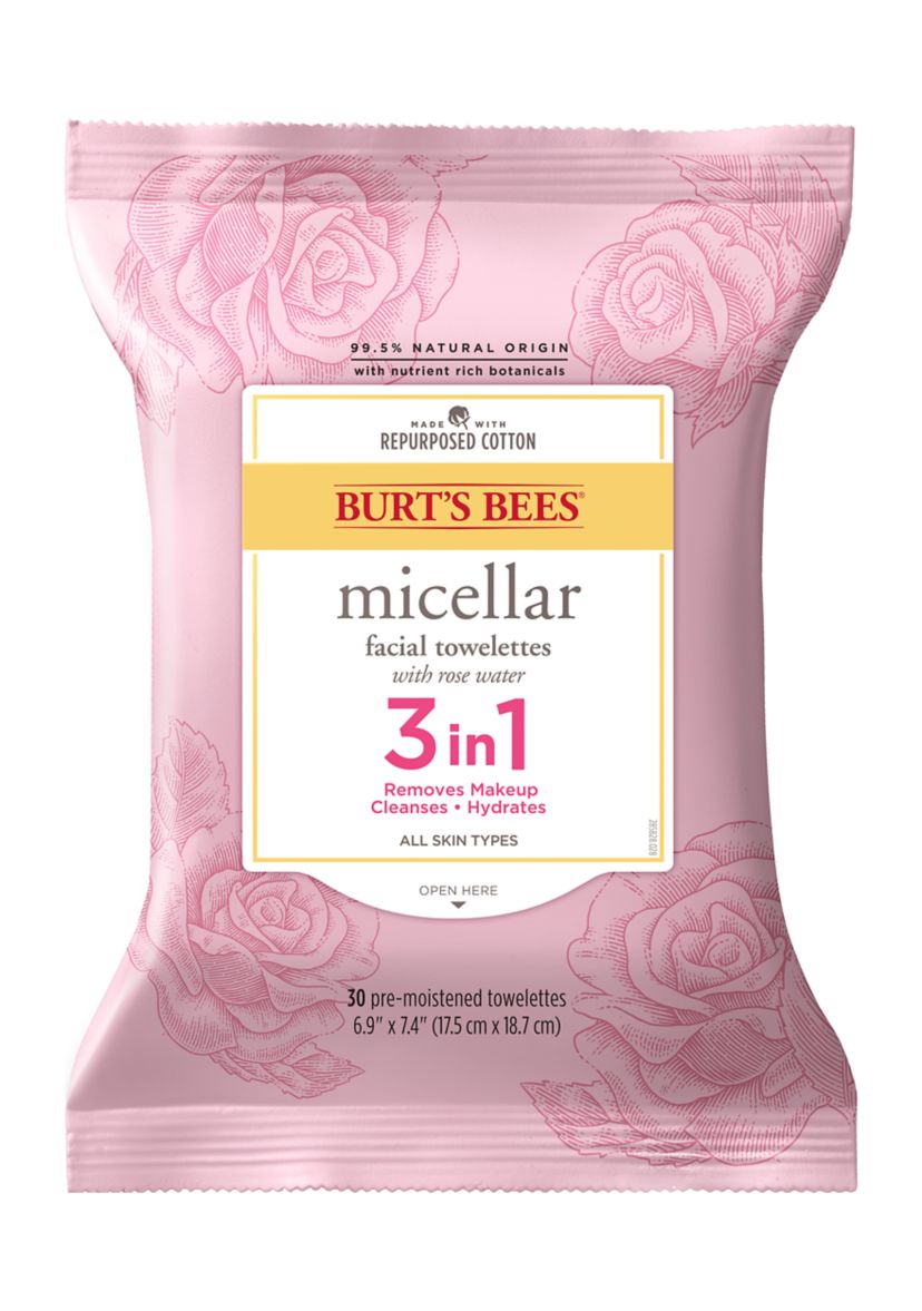 Facial Cleansing Towelettes, Micellar Rose - 30 Count 