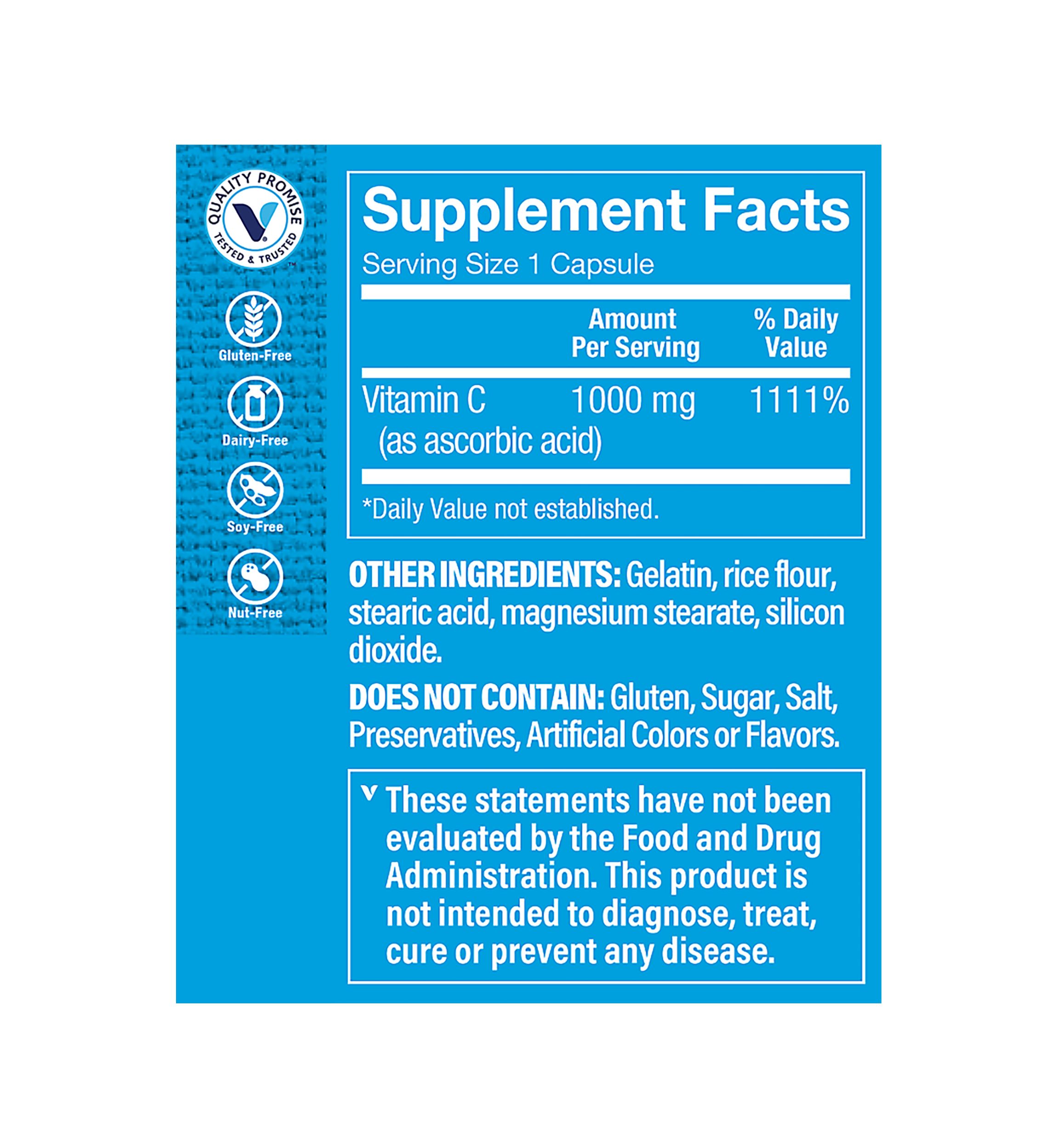 Vitamin C - 1,000 MG (100 Capsules)