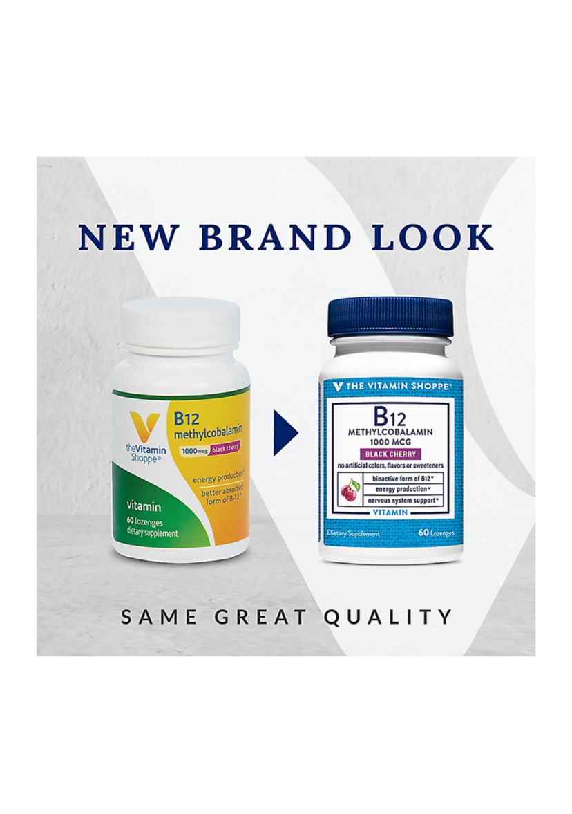 B12 Methylcobalamin - 1,000 MCG - Black Cherry (60 Lozenges)