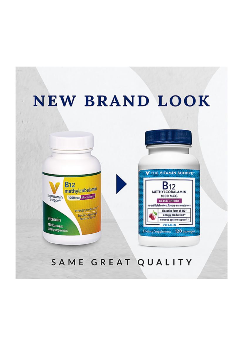 B12 Methylcobalamin 1000 mcg - Black Cherry (120 Lozenges)