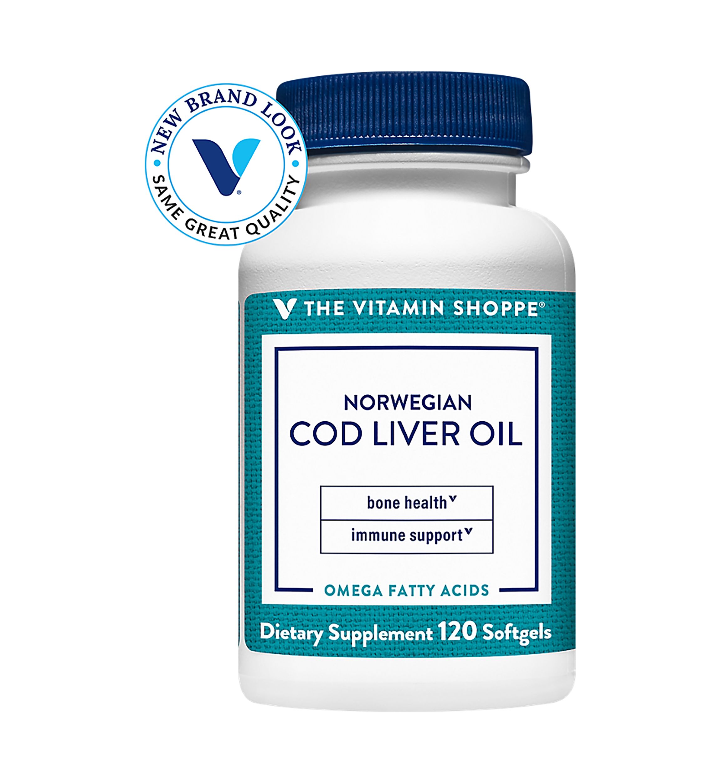 Norwegian Cod Liver Oil - Natural Source of Vitamins A & D (120 Softgels)
