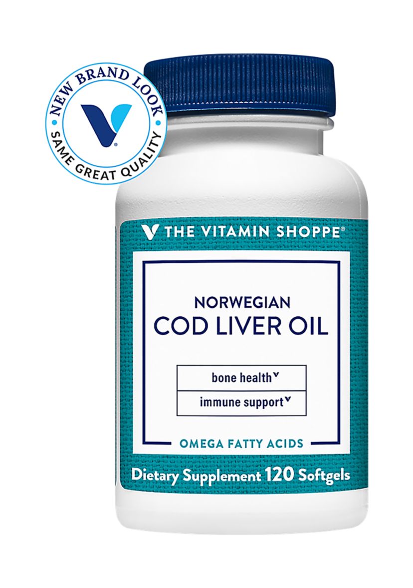 Norwegian Cod Liver Oil - Natural Source of Vitamins A & D (120 Softgels)