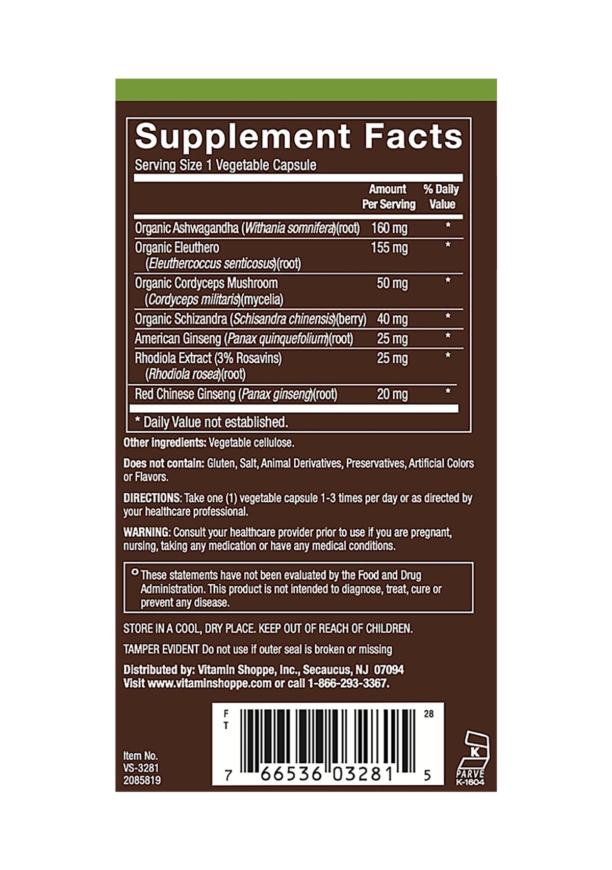  Adaptogen Formula - Made with Natural, Non-GMO Ingredients (90 Vegetarian Capsules) 