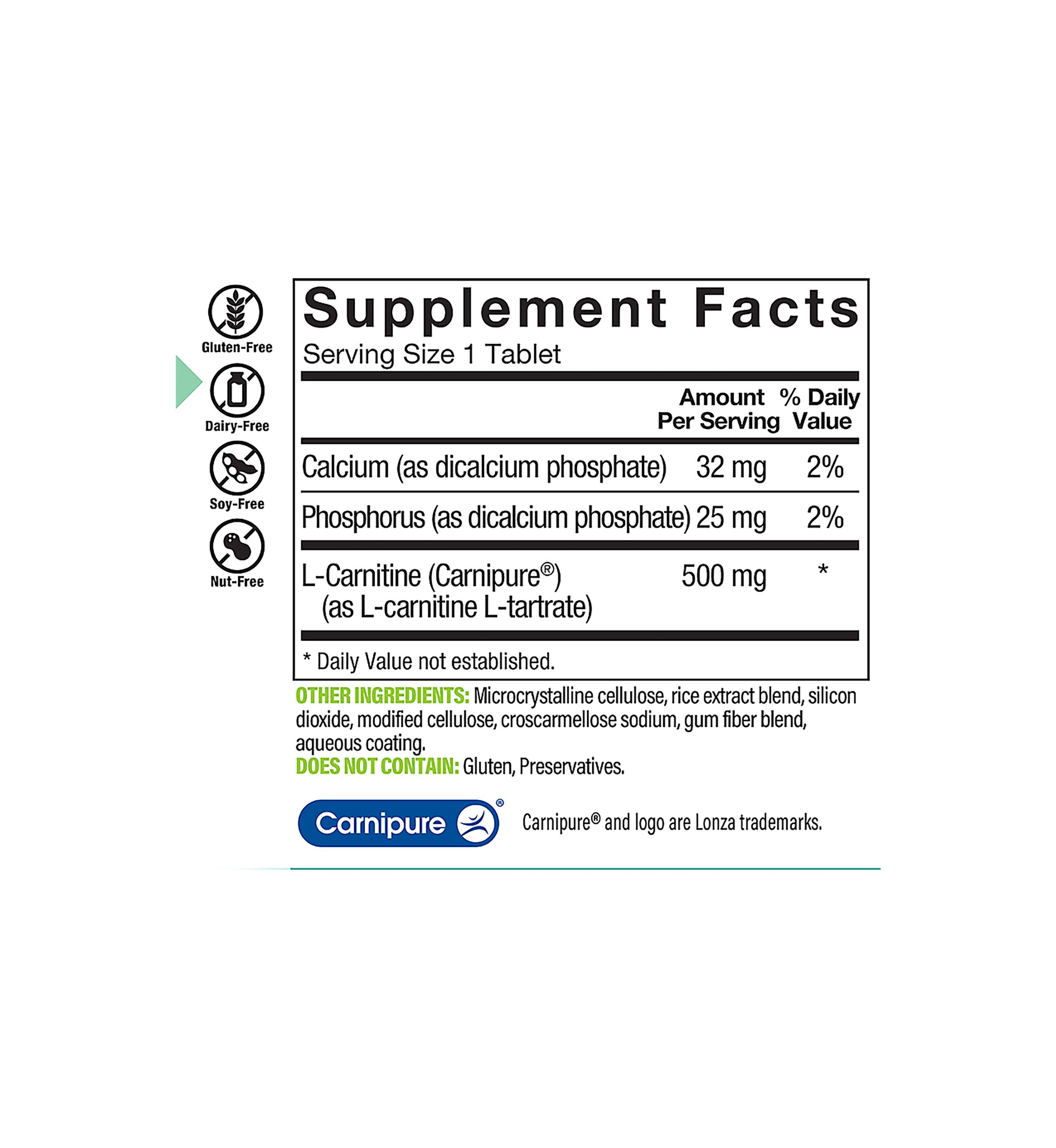 Carnipure L-Carnitine - 500MG (50 Tablets)