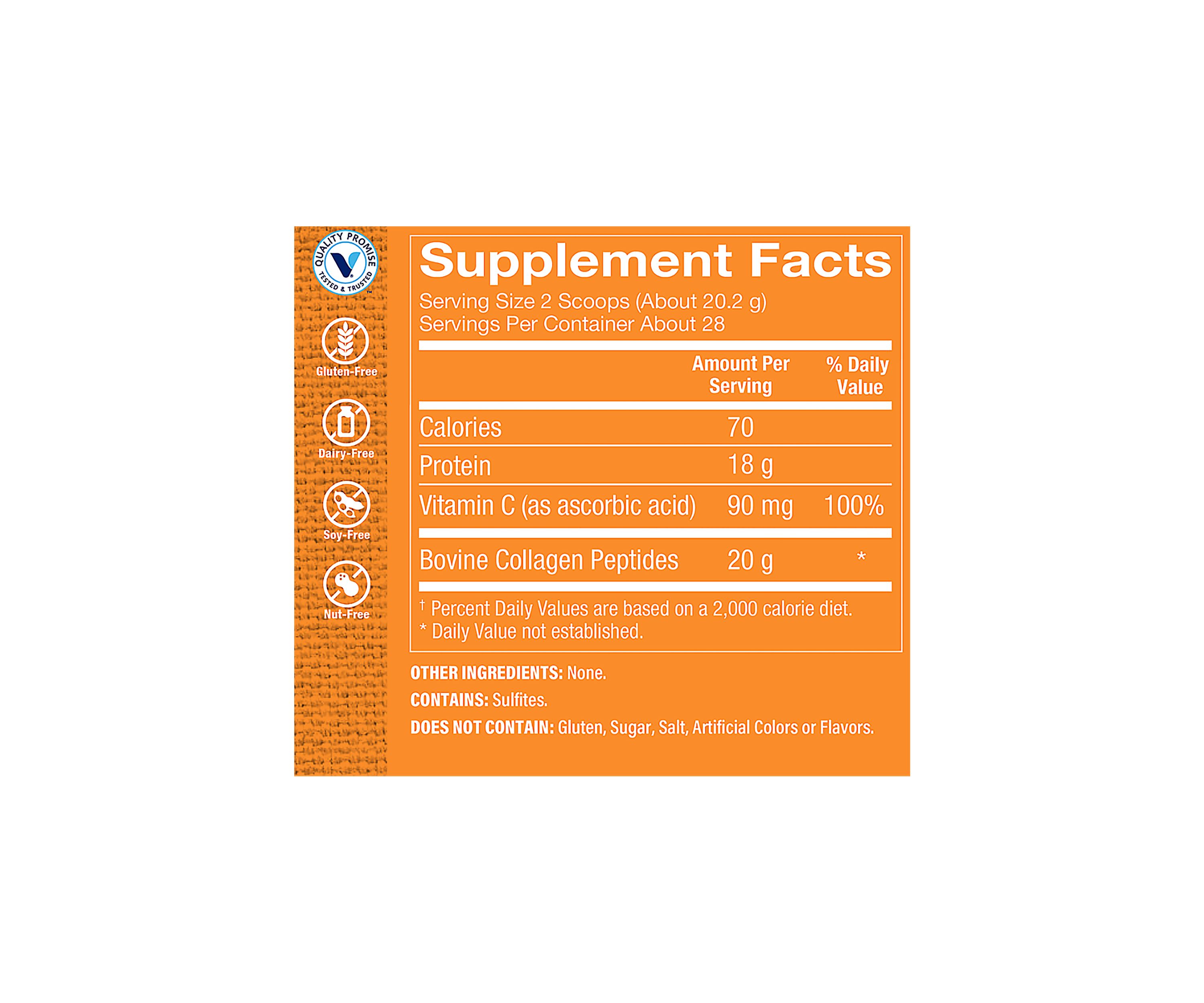 Collagen Peptides Plus Powder - Unflavored (28 Servings)