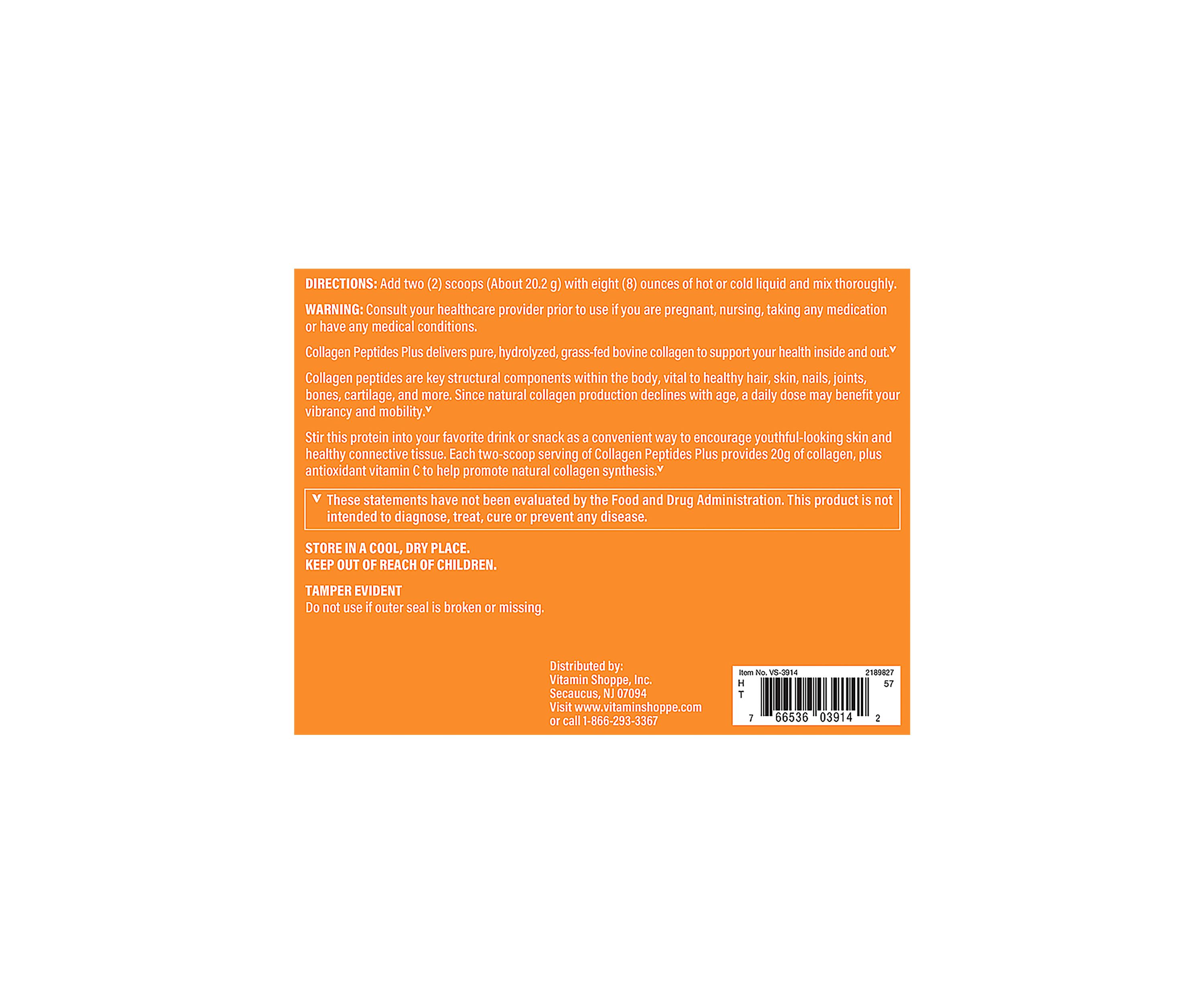 Collagen Peptides Plus Powder - Unflavored (28 Servings)