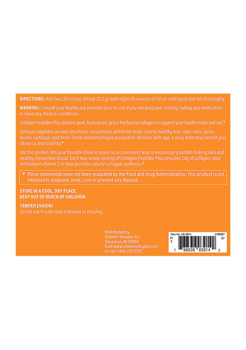 Collagen Peptides Plus Powder - Unflavored (28 Servings)