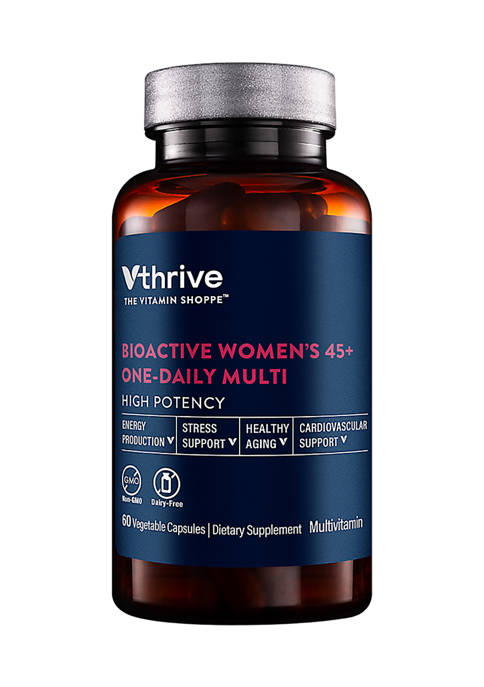 Bioactive Multivitamin for Women 45+ Once Daily - Supports Stress, Healthy Aging (60 Vegetarian Capsules)