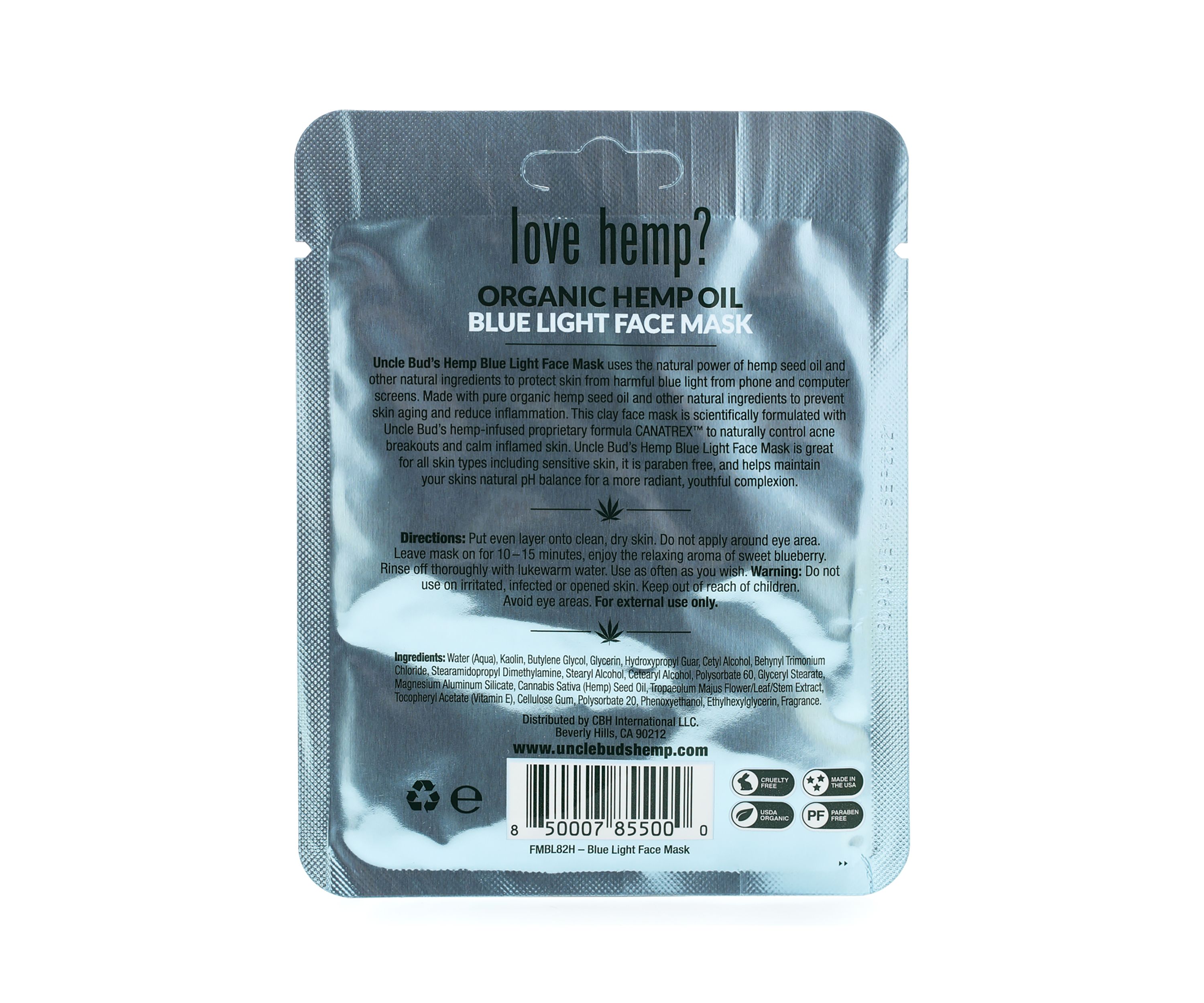 Hemp Blue Light Face Mask
