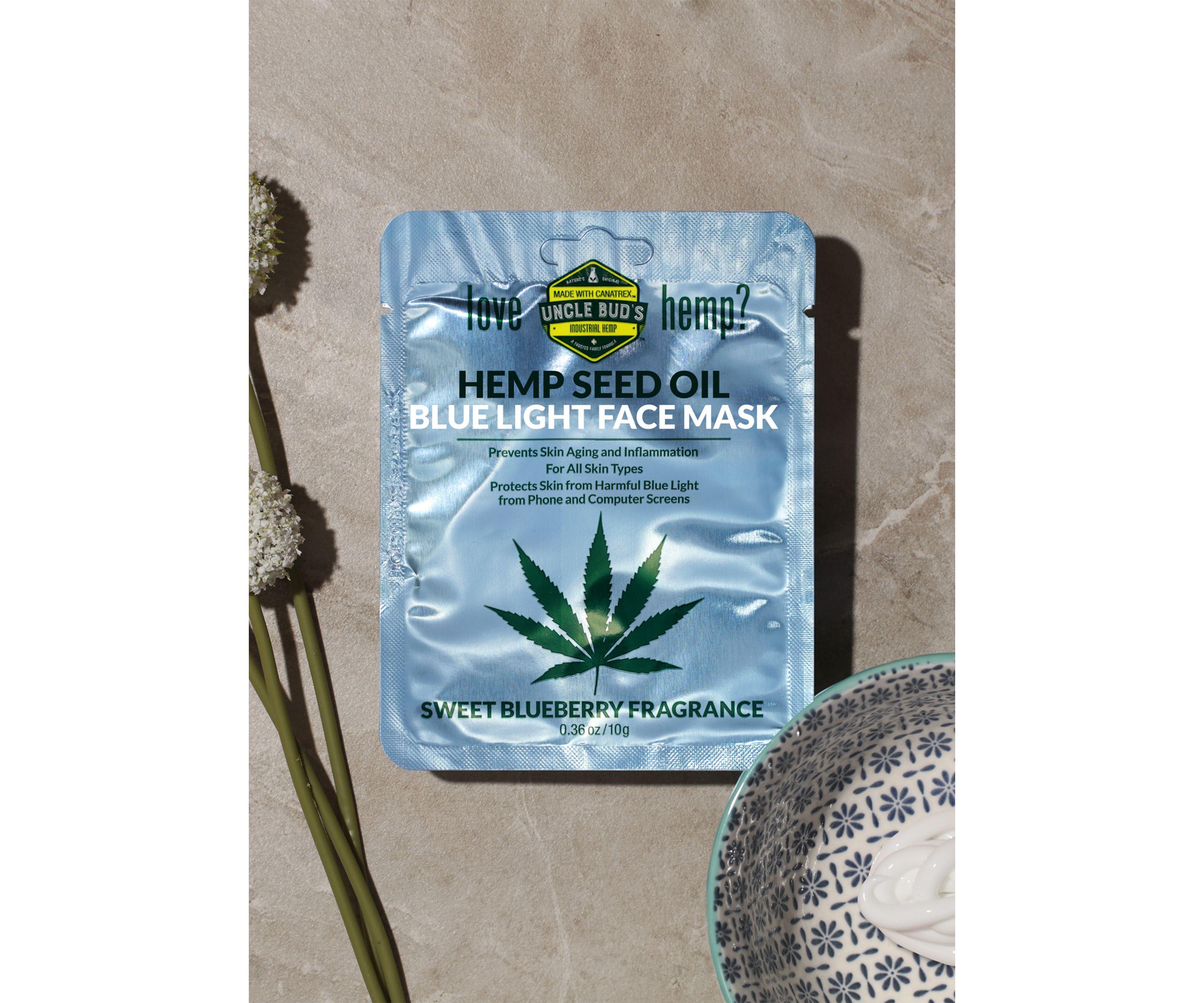 Hemp Blue Light Face Mask