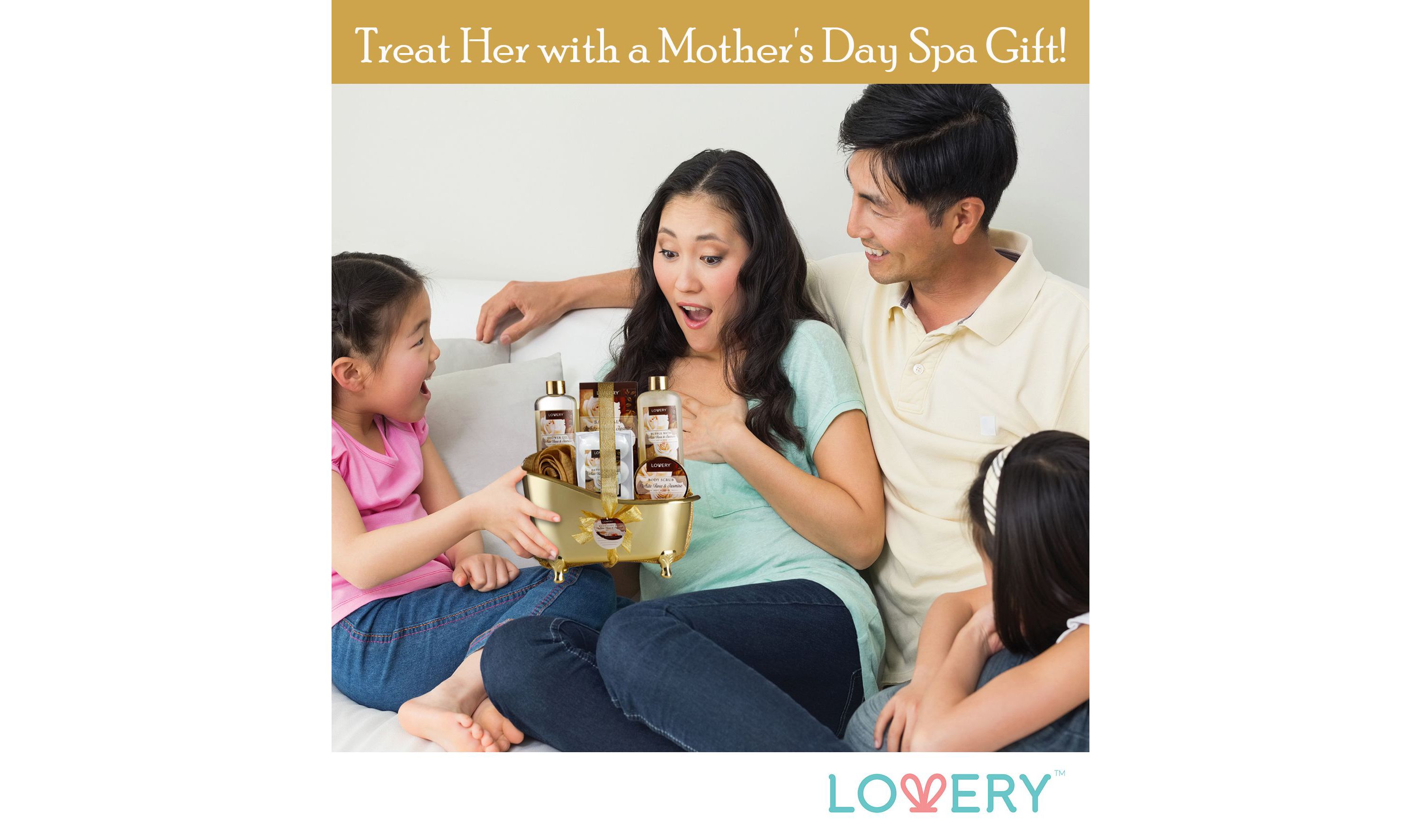 Lovery Home Spa Gift Basket - Luxury 13pc Bath & Body Set - Cosmetic bag