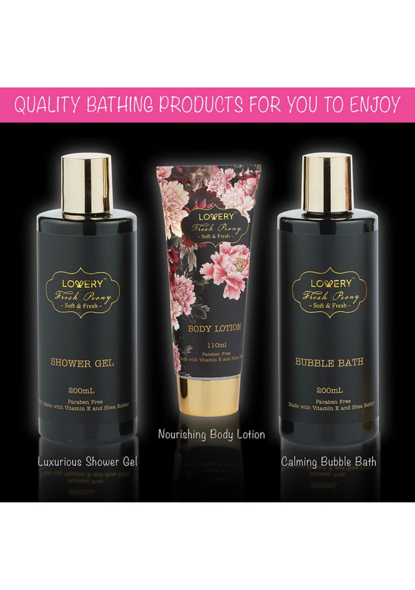 Lovery Home Spa Gift Basket, Luxury 8pc Bath & Body Set