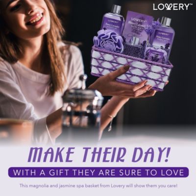 Bath And Body Gift - Honey Lavender Scent - Essential Oil Diffuser - 13pc