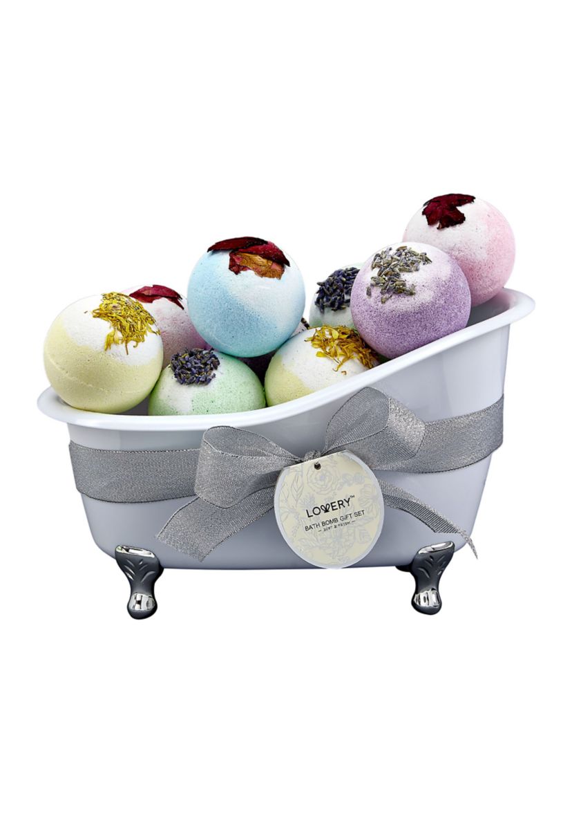 Lovery Bath Bombs Gift Set - 10 XL Bath Fizzies with Shea & Coco Butter