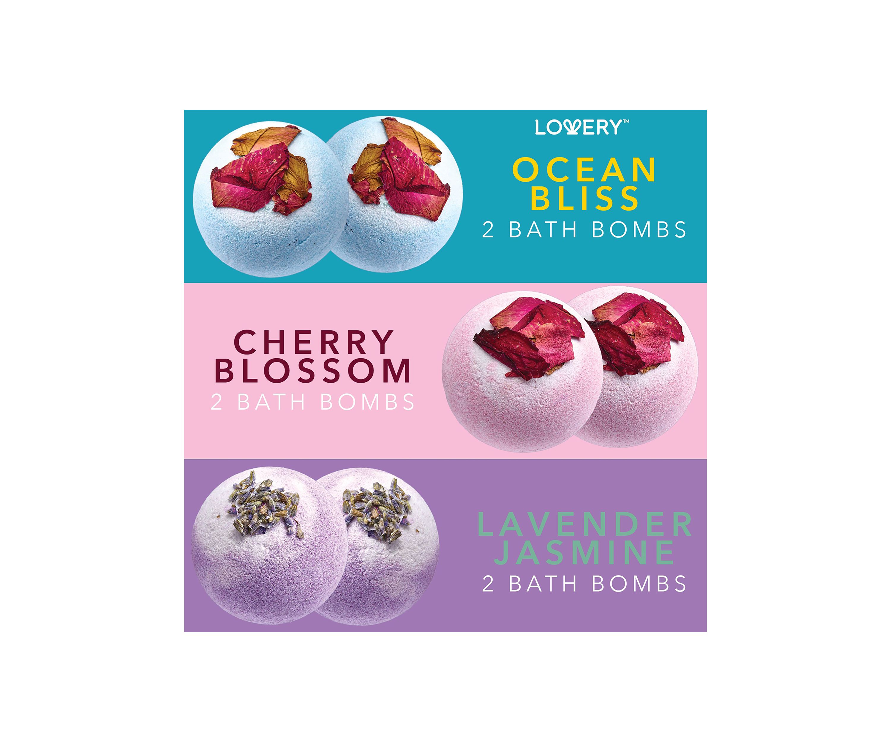 Lovery Bath Bombs Gift Set - 10 XL Bath Fizzies with Shea & Coco Butter