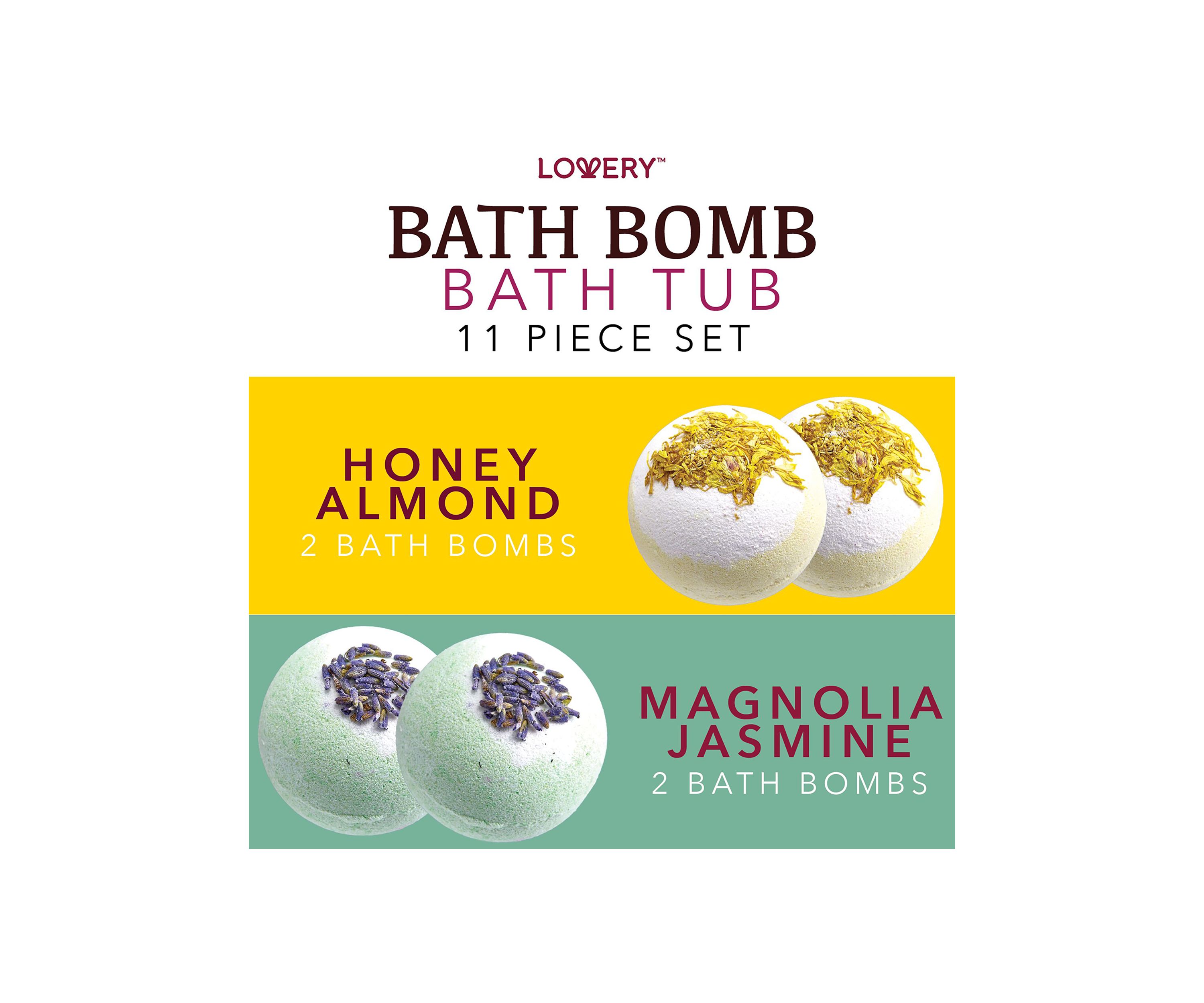 Lovery Bath Bombs Gift Set - 10 XL Bath Fizzies with Shea & Coco Butter