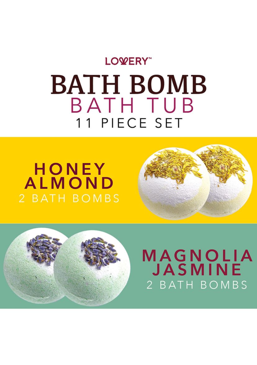 Lovery Bath Bombs Gift Set - 10 XL Bath Fizzies with Shea & Coco Butter