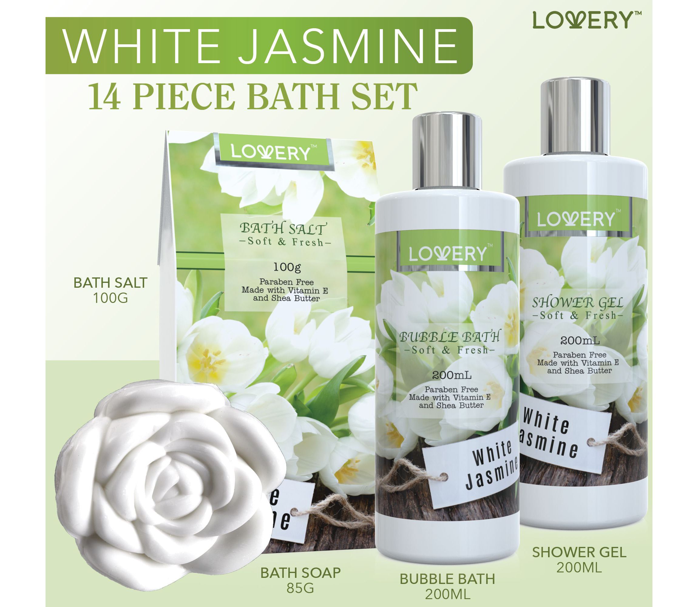 Lovery Bath And Body Gift 14pc Set