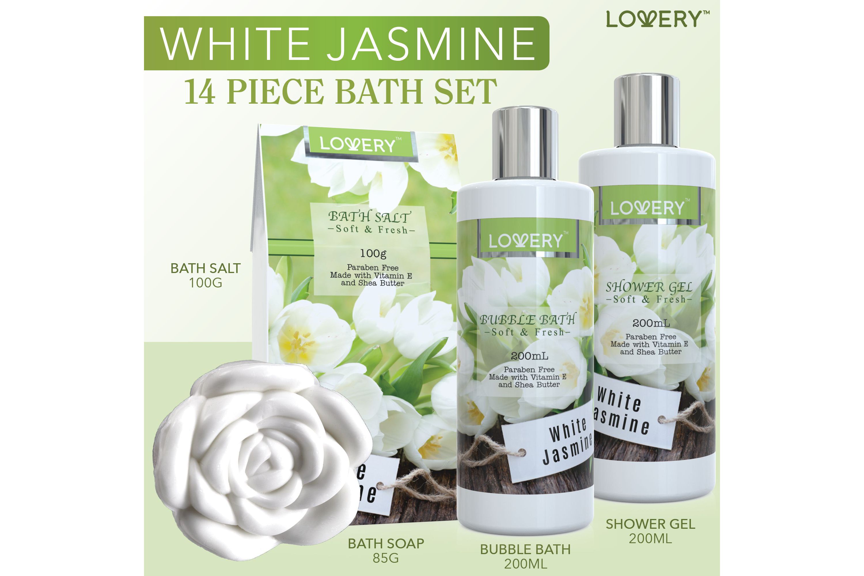 Lovery Bath And Body Gift 14pc Set