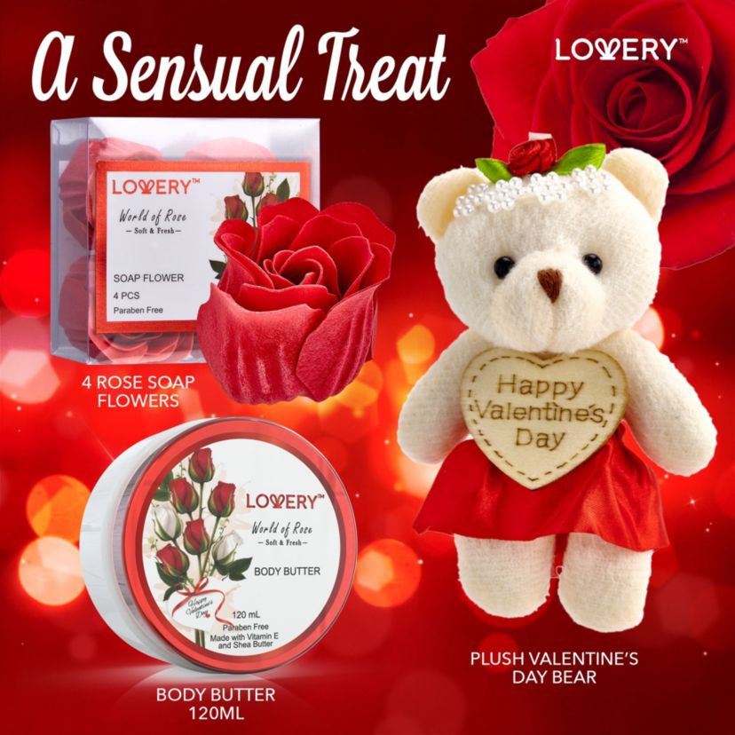 Lovery Mothers Day Spa Gift Basket - Red Rose Scented