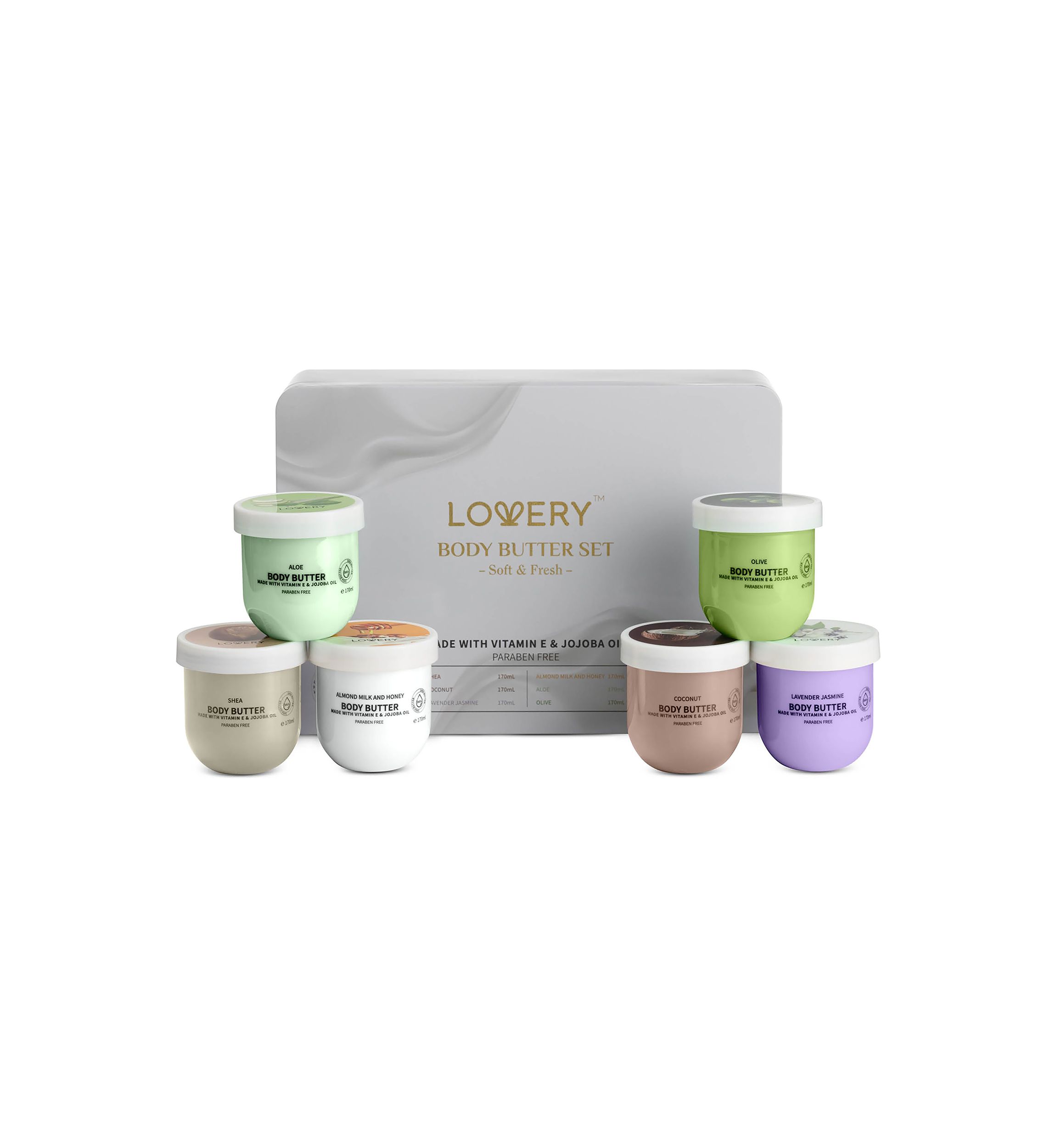 Lovery Whipped Body Butter Scented Body Lotion Set - 36 Ounces with Shea Butter