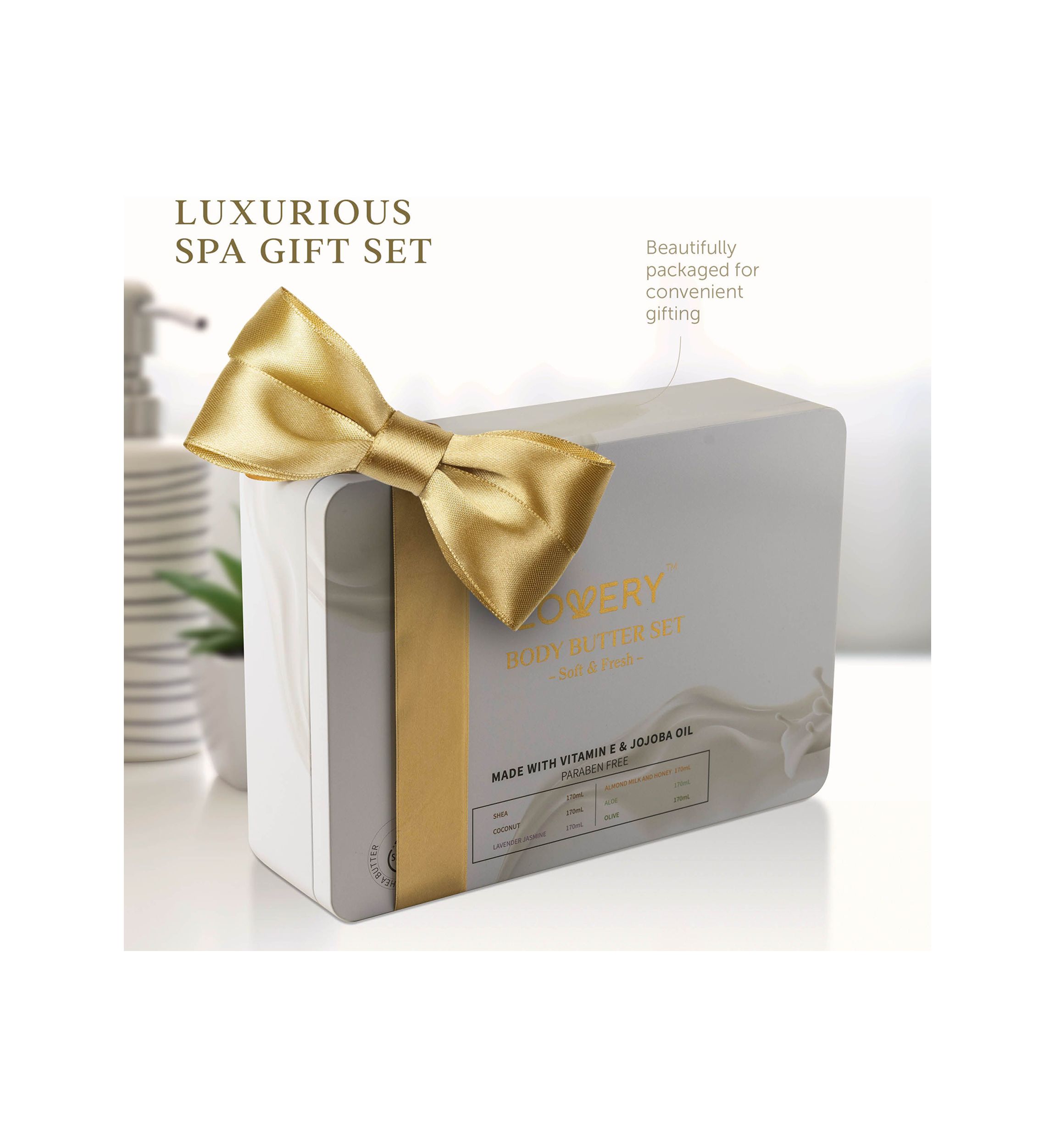 Lovery Whipped Body Butter Scented Body Lotion Set - 36 Ounces with Shea Butter