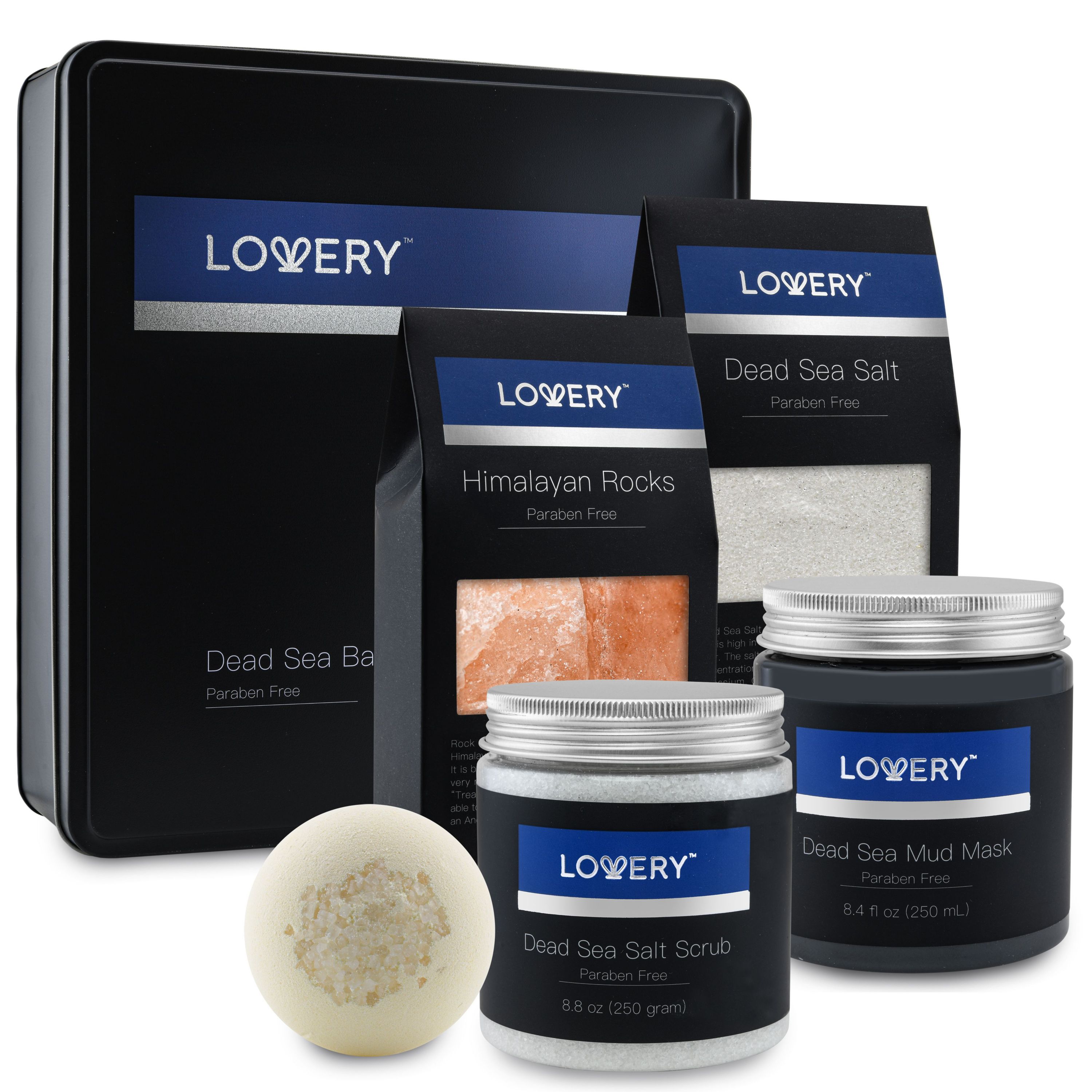 Lovery Dead Sea Bath and Body Gift Set - Luxury Bath Essentials with SheaButter - Home Spa Kit