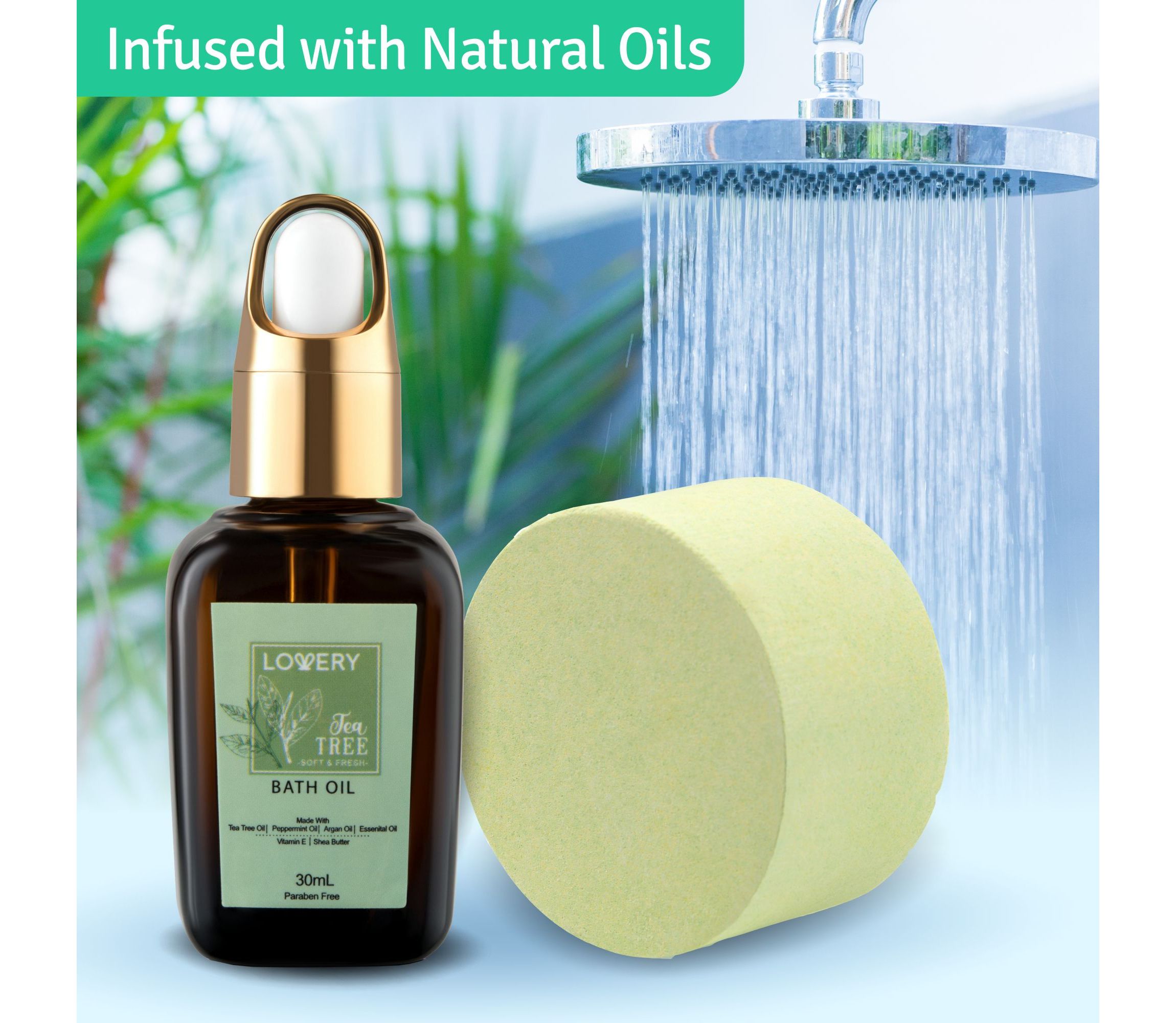 Tea Tree Bath Set - Luxury Aromatherapy Home Spa with Calming Mint Fragrance – 15 Pc 
