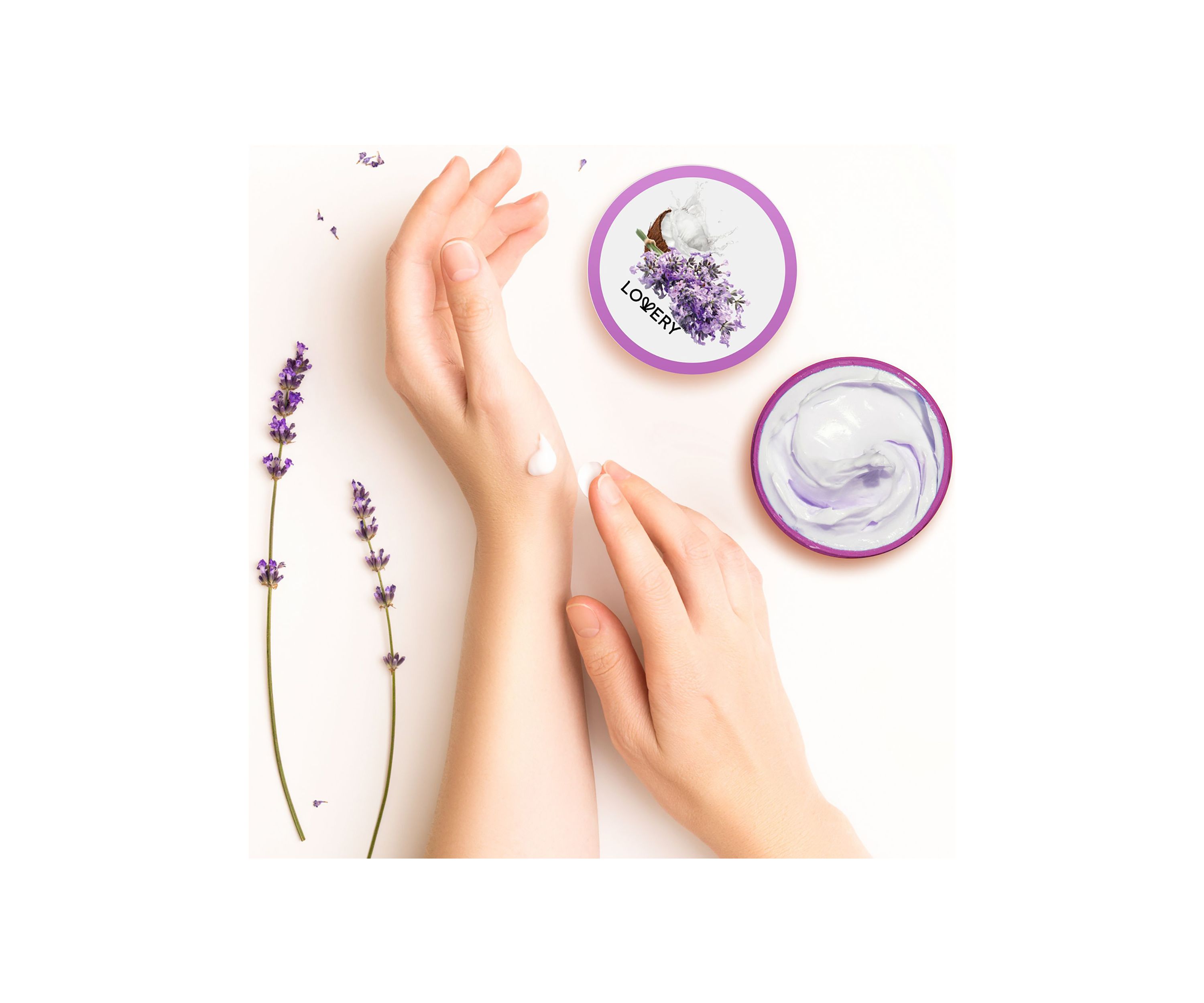 Lavender and Coconut Body Butter - 6oz Ultra-Hydrating Shea Butter Body Cream Enriched with Jojoba Oil and Vitamin E