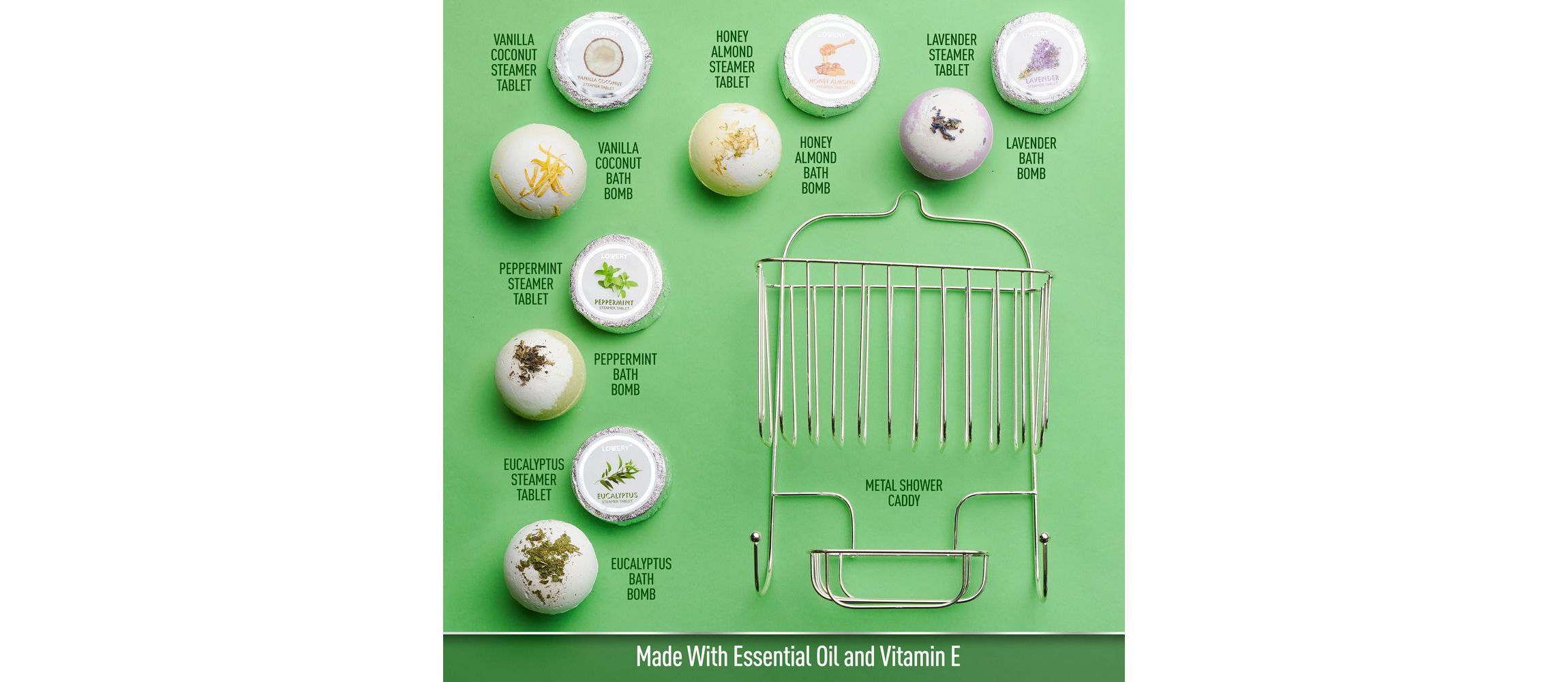 Essential Oil Shower Steamer and Bath Bomb Set - 11 Pieces