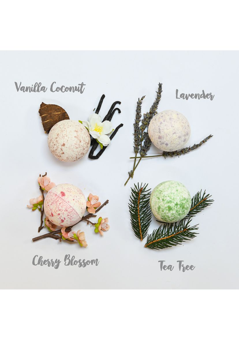 Marble Bath Bombs Set, 9 Handmade Bubble Bombs Gift Box