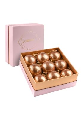 Lovery 24K Rose Gold Bath Bombs Gift Set, 9 Scented Bubble Bombs