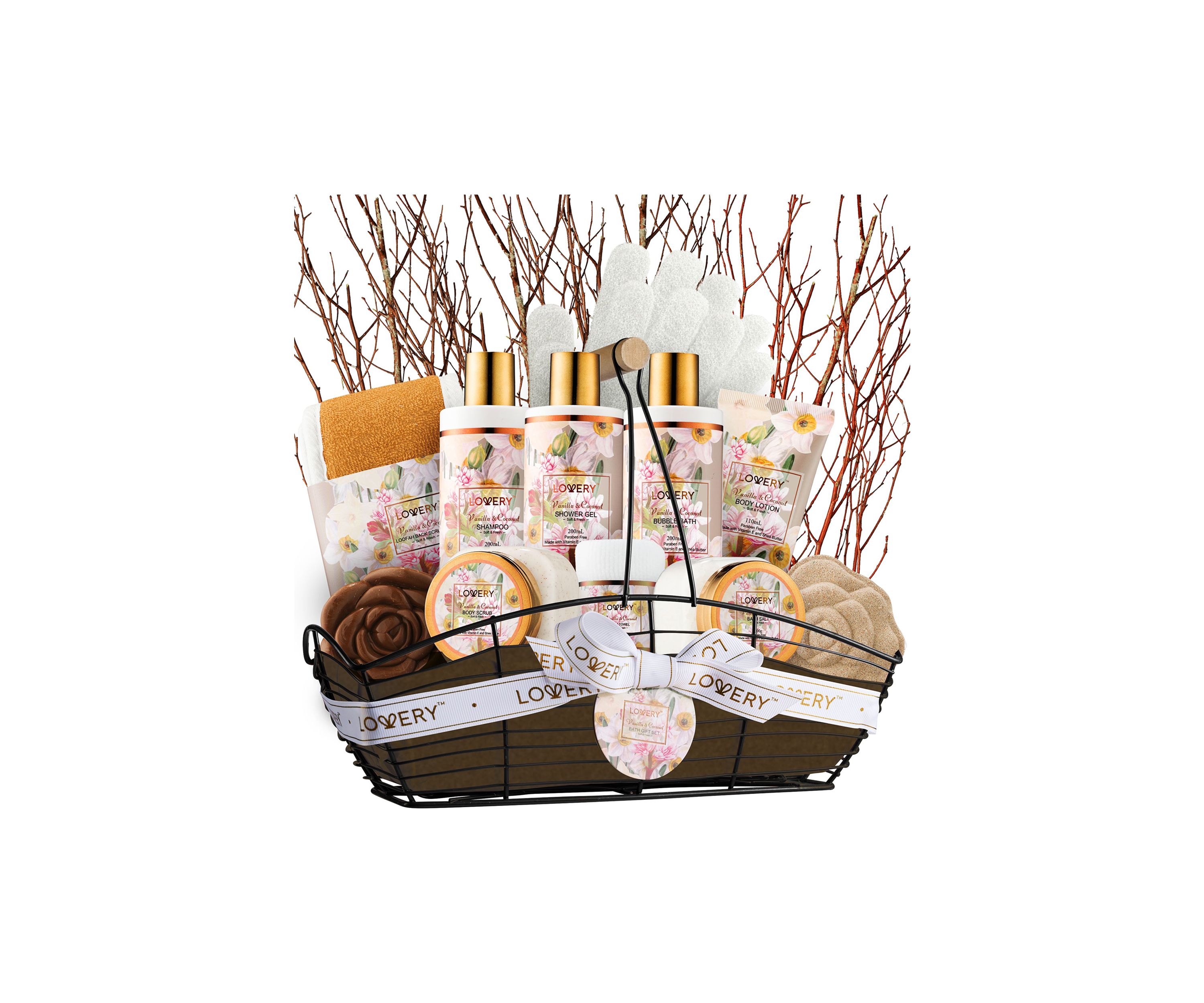 Vanilla Coconut Home Spa Gift Basket