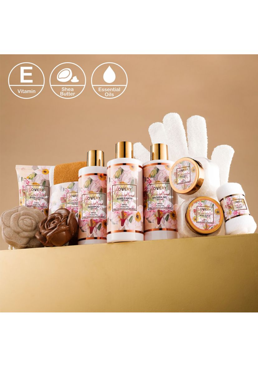 Vanilla Coconut Home Spa Gift Basket