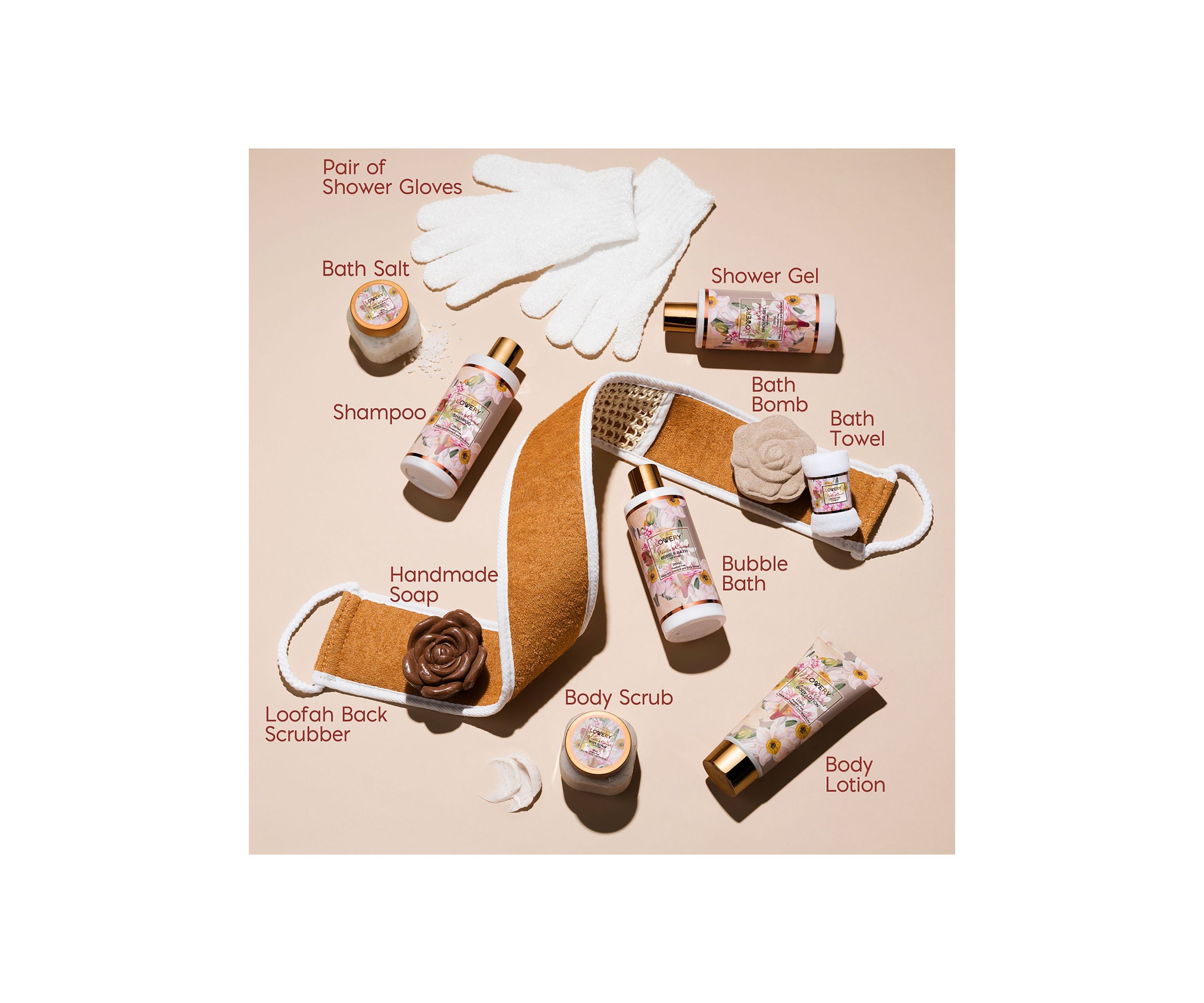 Vanilla Coconut Home Spa Gift Basket